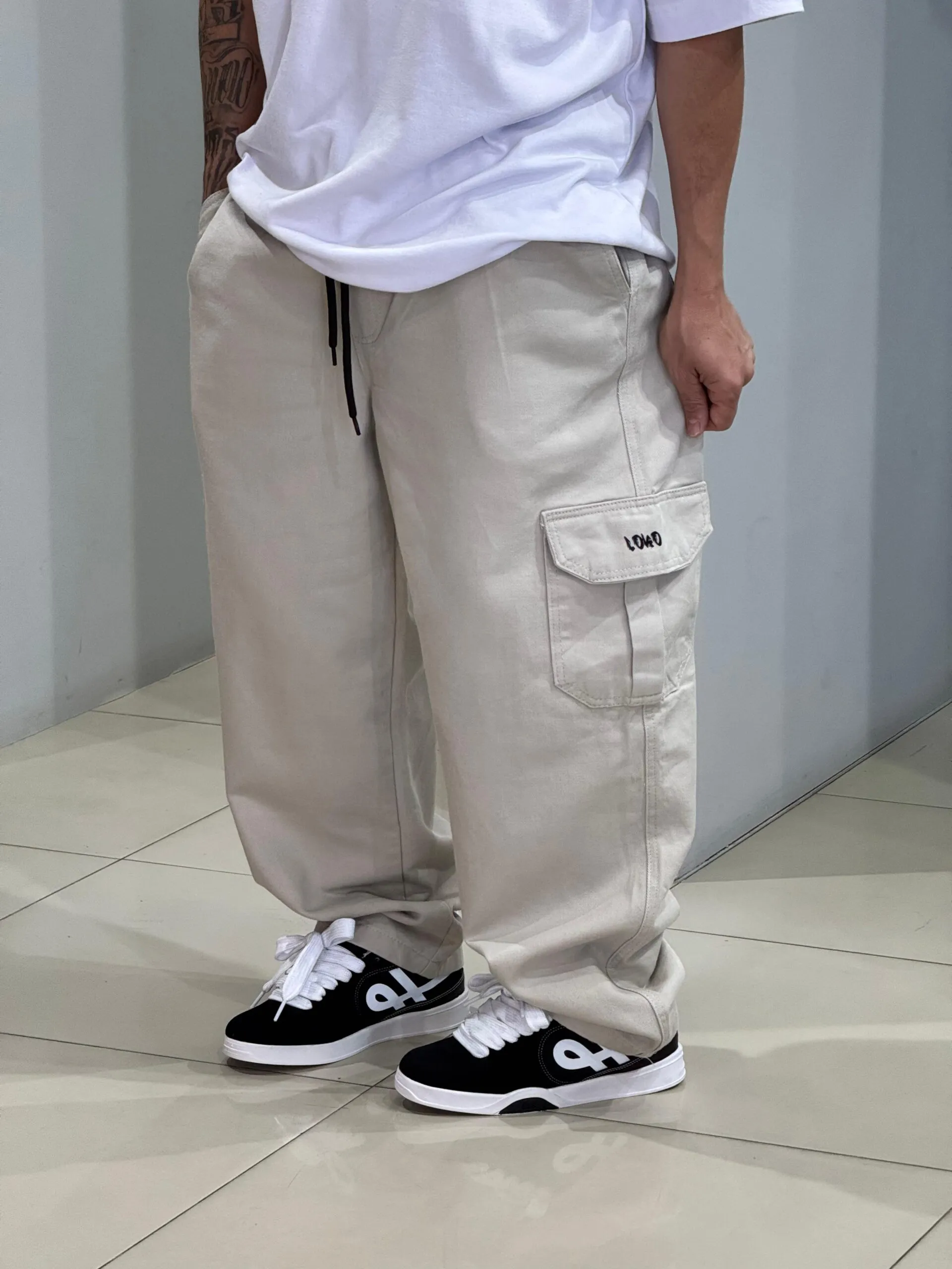 CALÇA CARGO LOKO AREIA