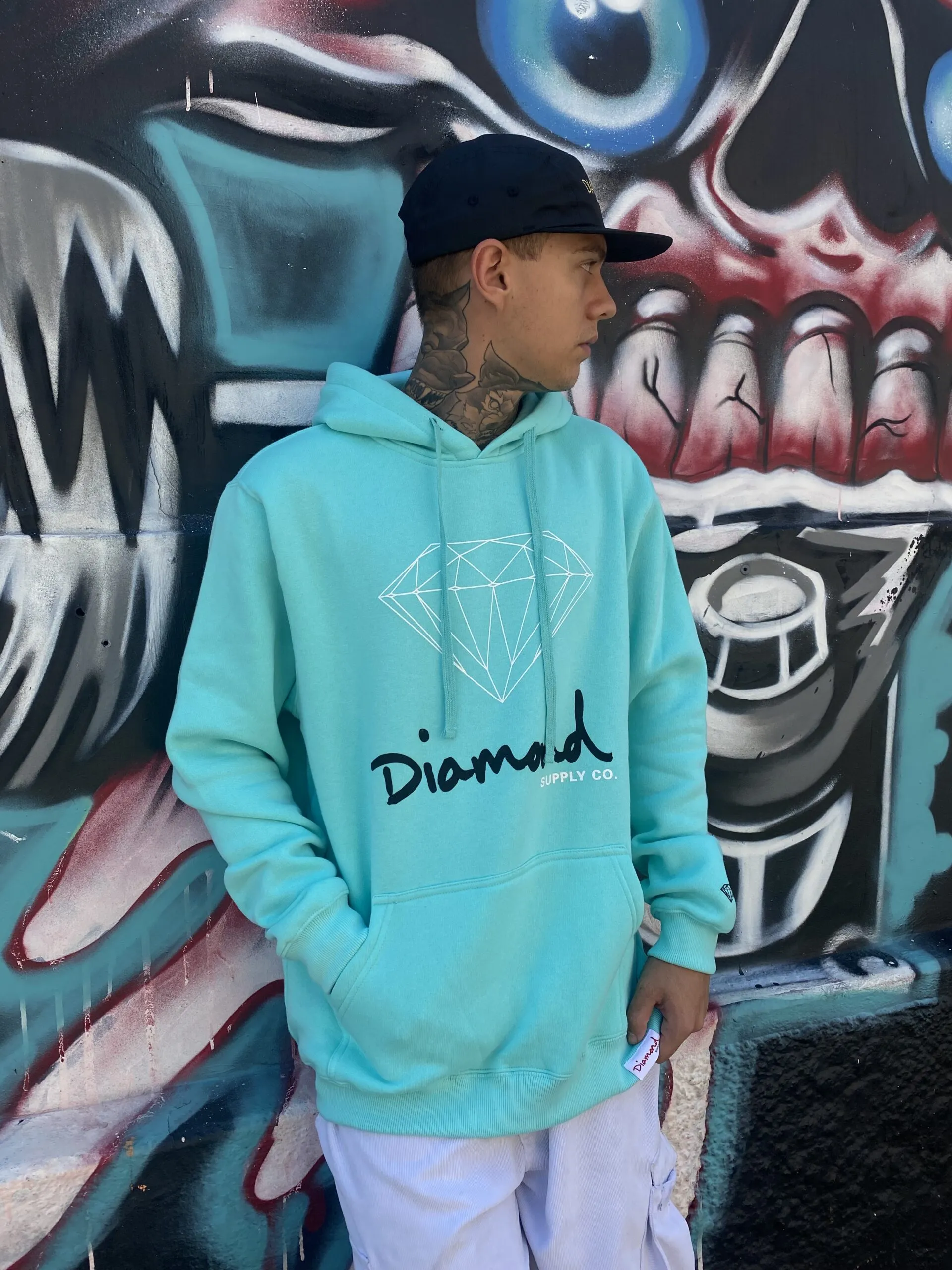 MOLETOM DIAMOND BRILLIANT LOGO HOODIE MENTA - Imagem 3
