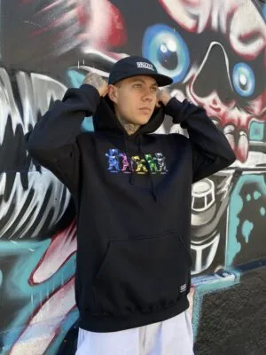 MOLETOM CANGURU GRIZZLY GEMSTONE HOODIE PRETO
