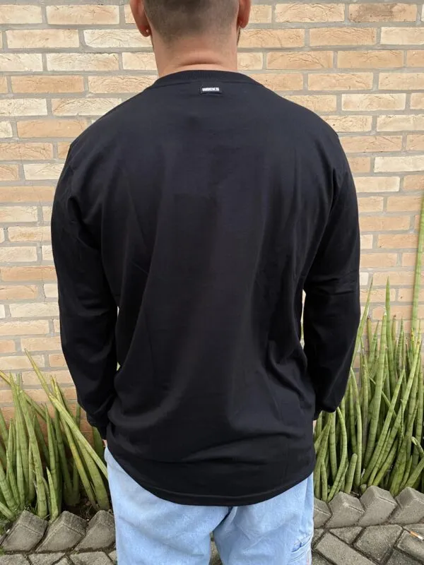 CAMISETA HOCKS MANGA LONGA BASICA PRETA - Imagem 3