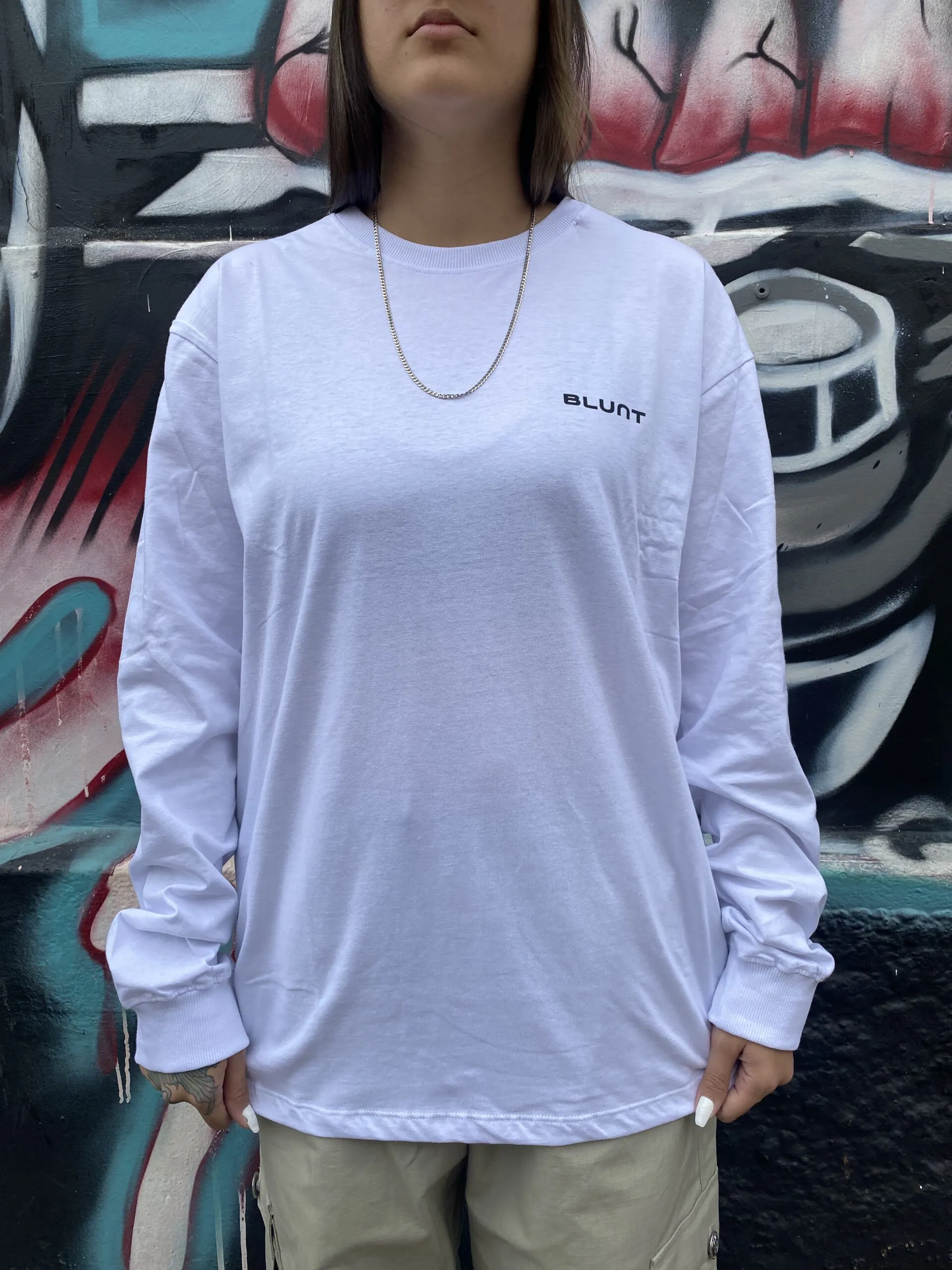 CAMISETA MANGA LONGA BLUNT BASICA BRANCA