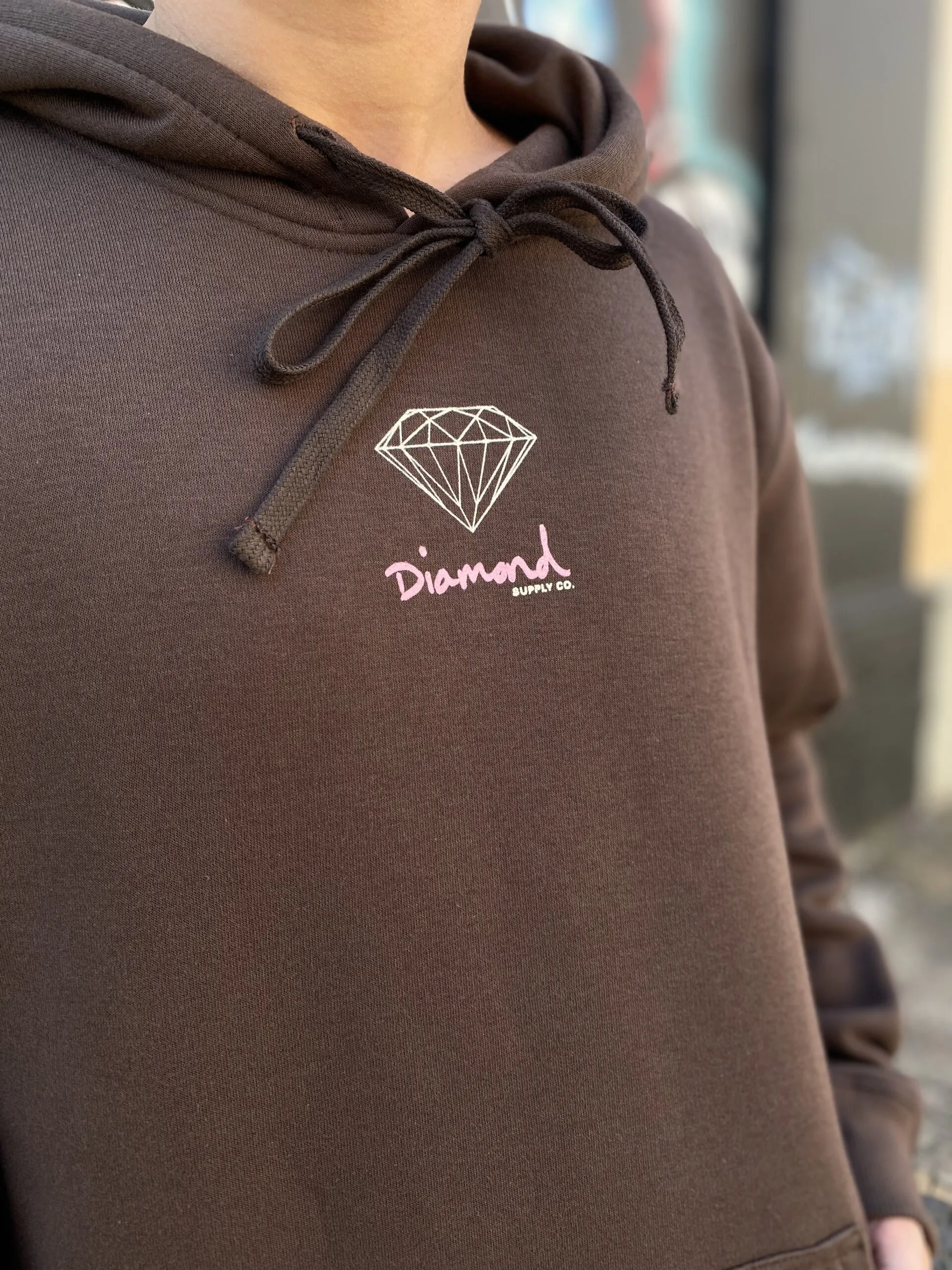 MOLETOM CANGURU DIAMOND SMALLLOGO HOODIE BROWN - Imagem 2