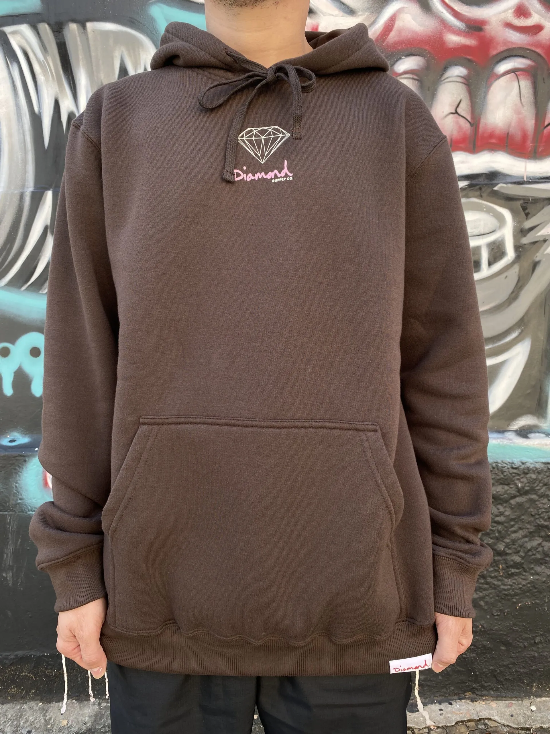 MOLETOM CANGURU DIAMOND SMALLLOGO HOODIE BROWN