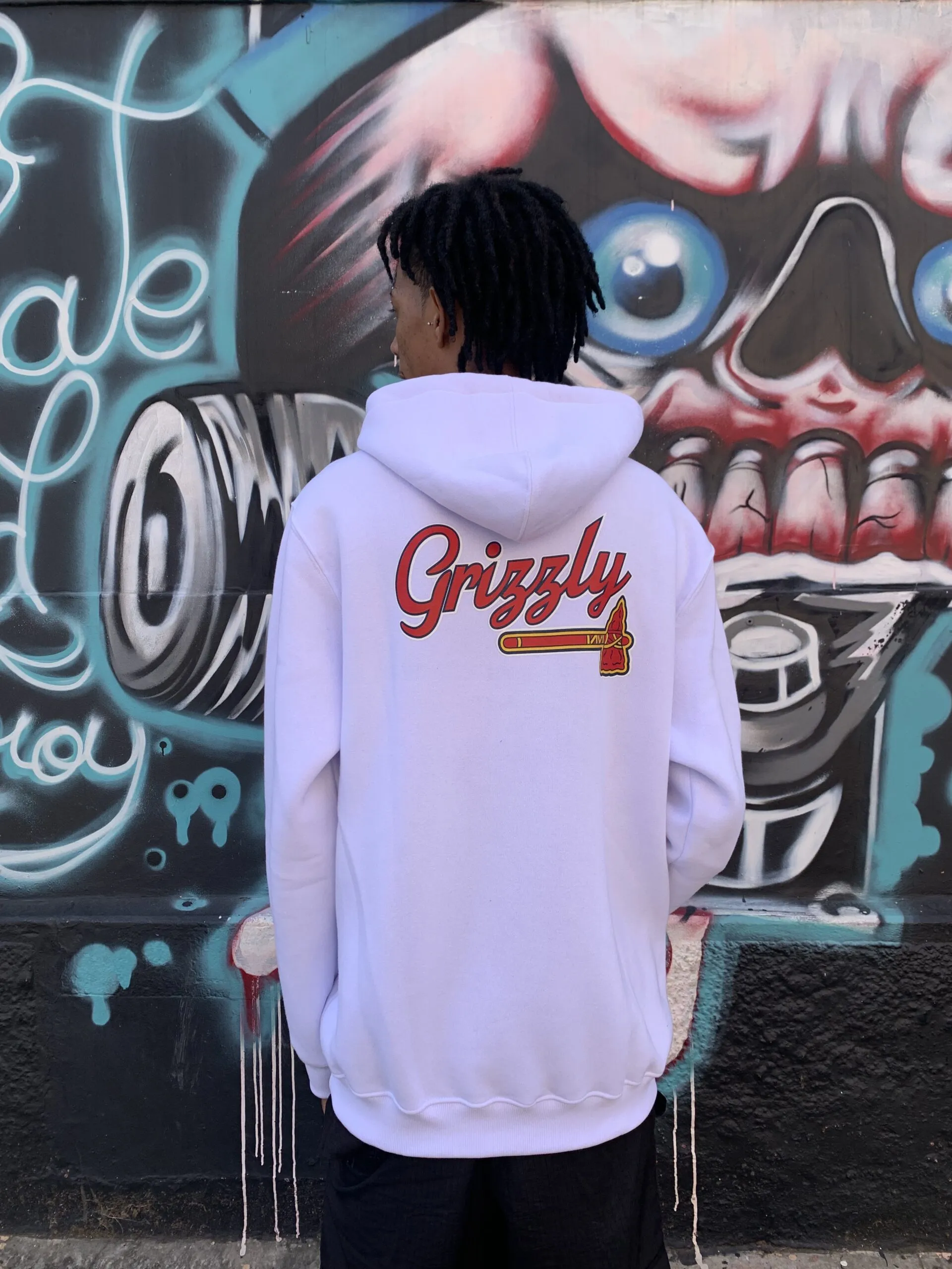 MOLETOM CANGURU GRIZZLY HOTLANTA HOODIE BRANCO - Imagem 2