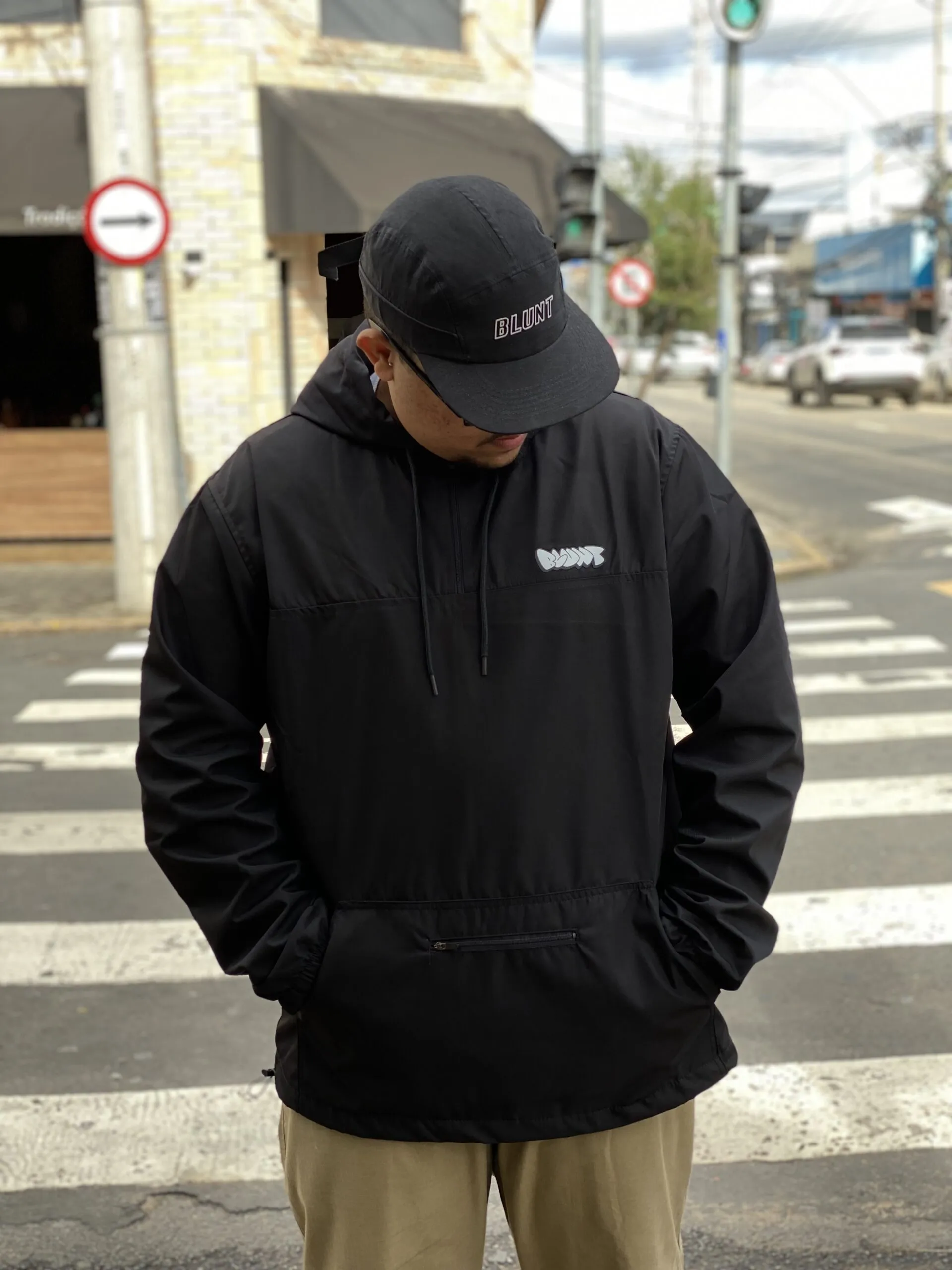 CORTA VENTO CANGURU BLUNT CROTONE PRETO