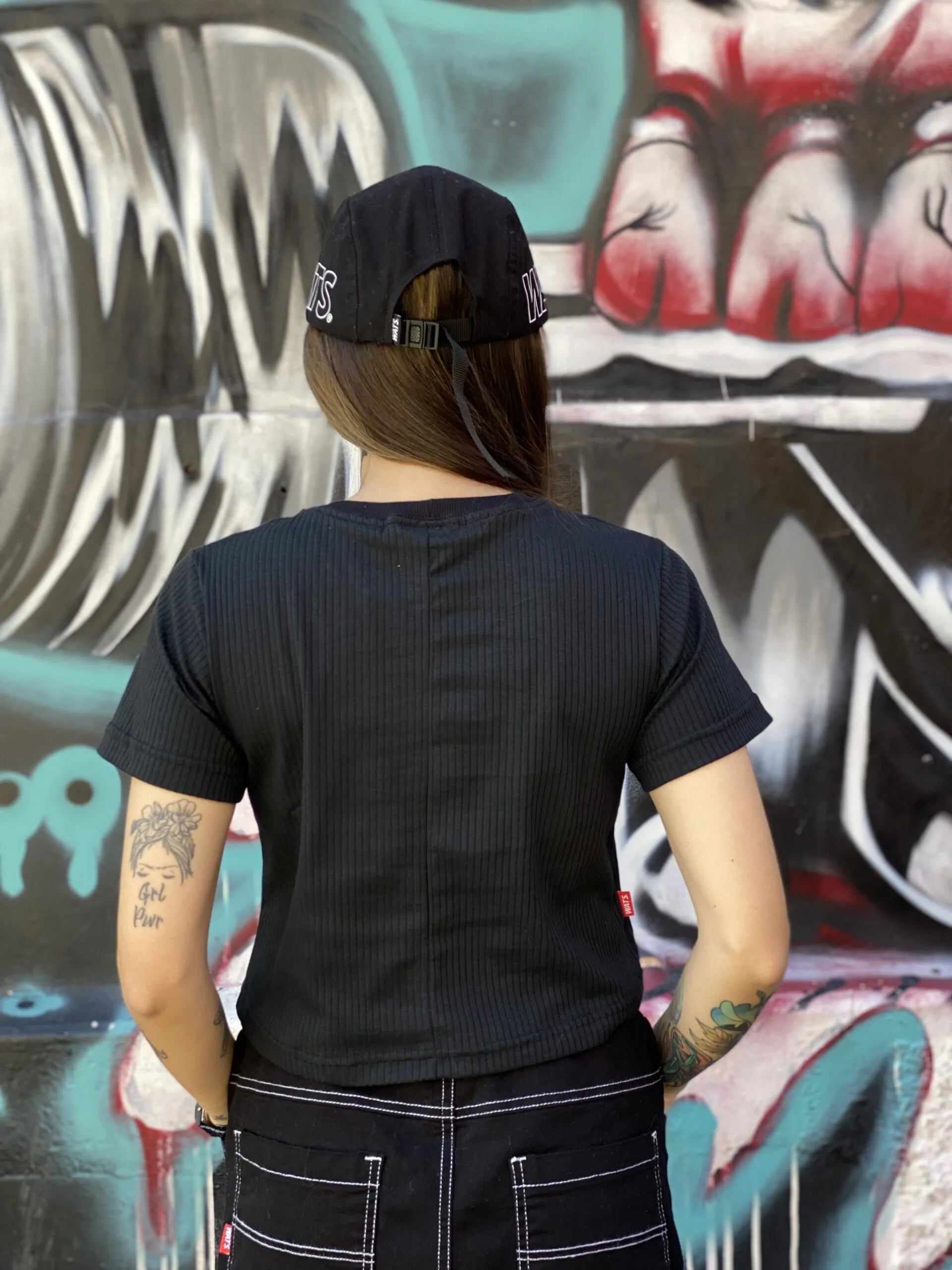 CROPPED WATS BOX CANELADO PRETO - Imagem 3