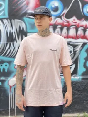 CAMISETA DIAMOND MINI OG SCRIPT ROSE