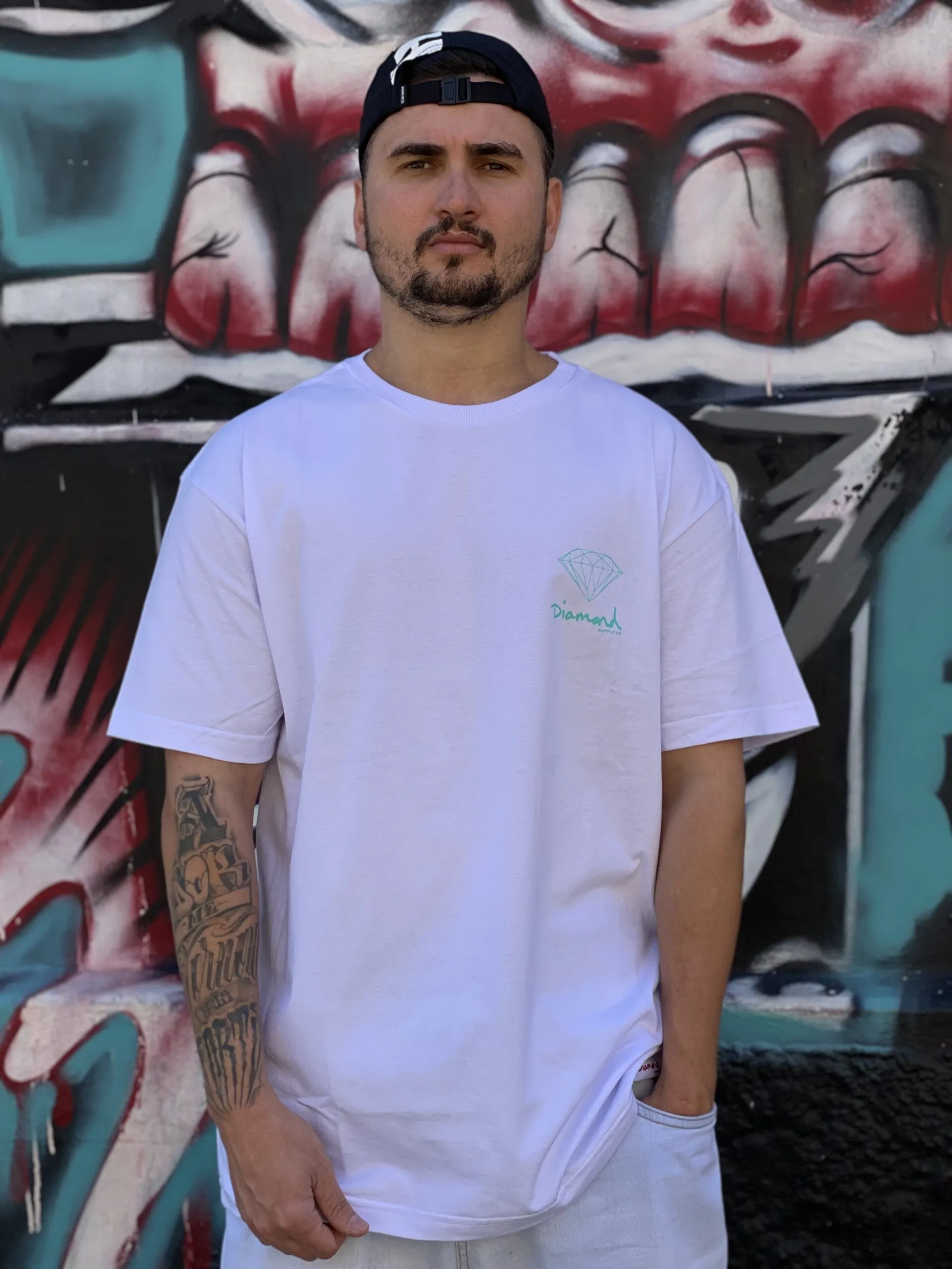 CAMISETA DIAMOND MINI OG SIGN TEE BRANCO