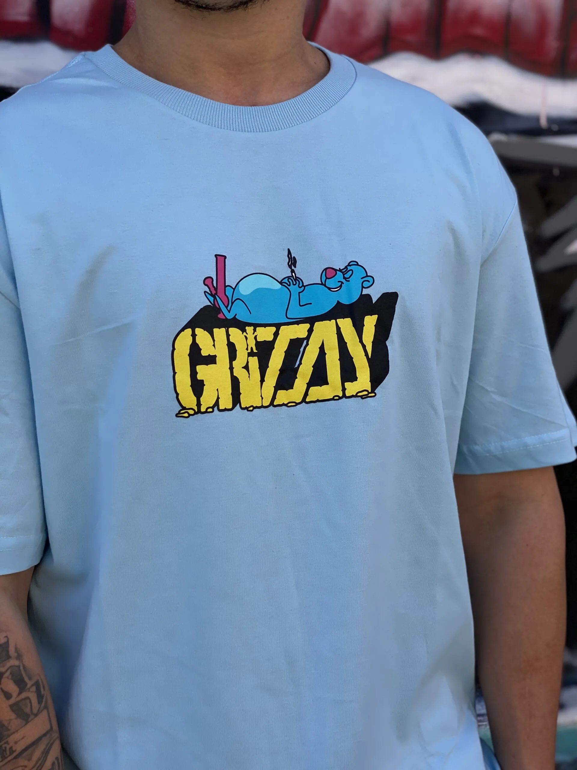 CAMISETA GRIZZLY COUCH POTATO CAROLINA BLUE - Imagem 2