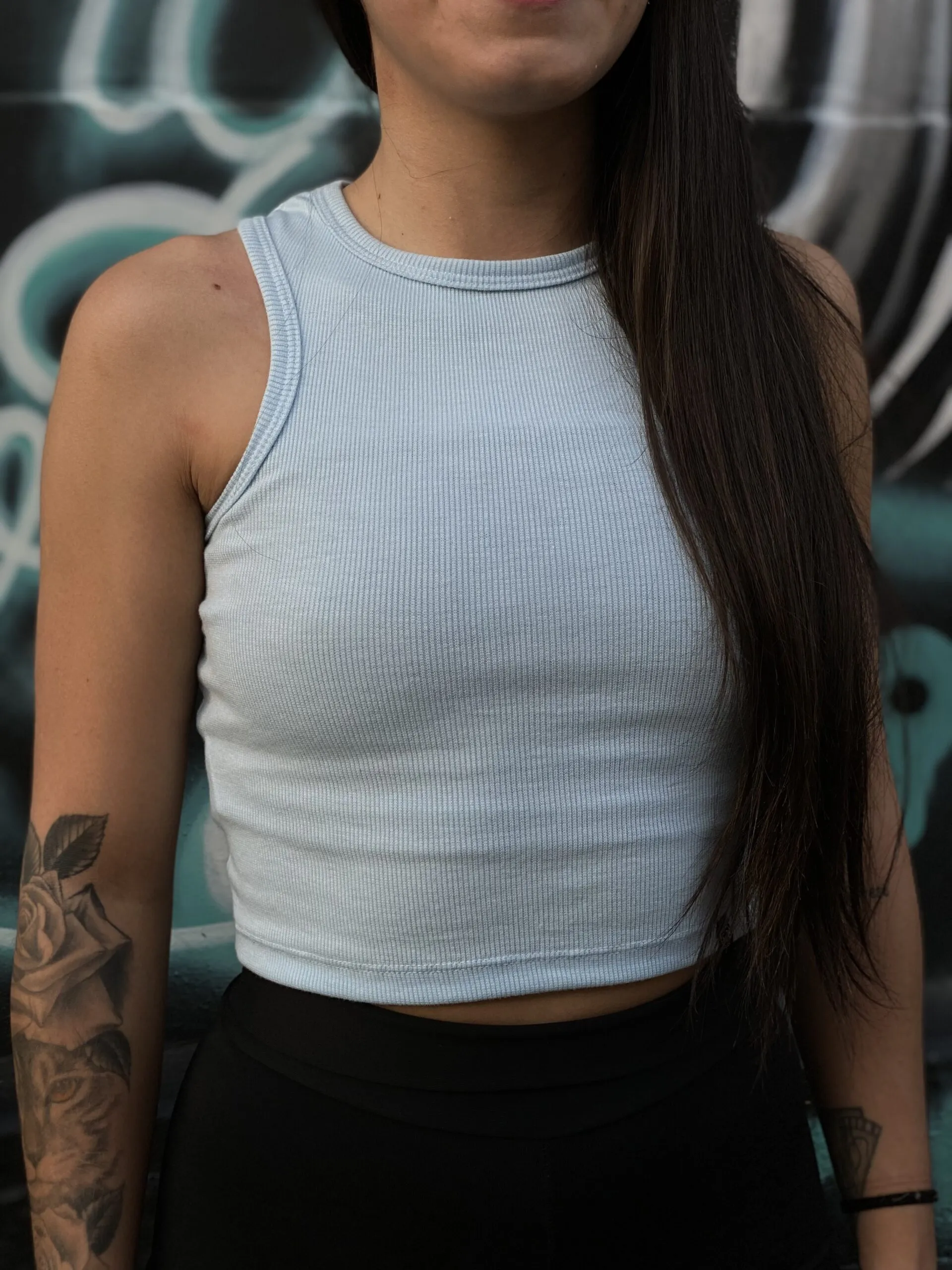 REGATA HOCKS MALHA FEMININA AZUL BEBE