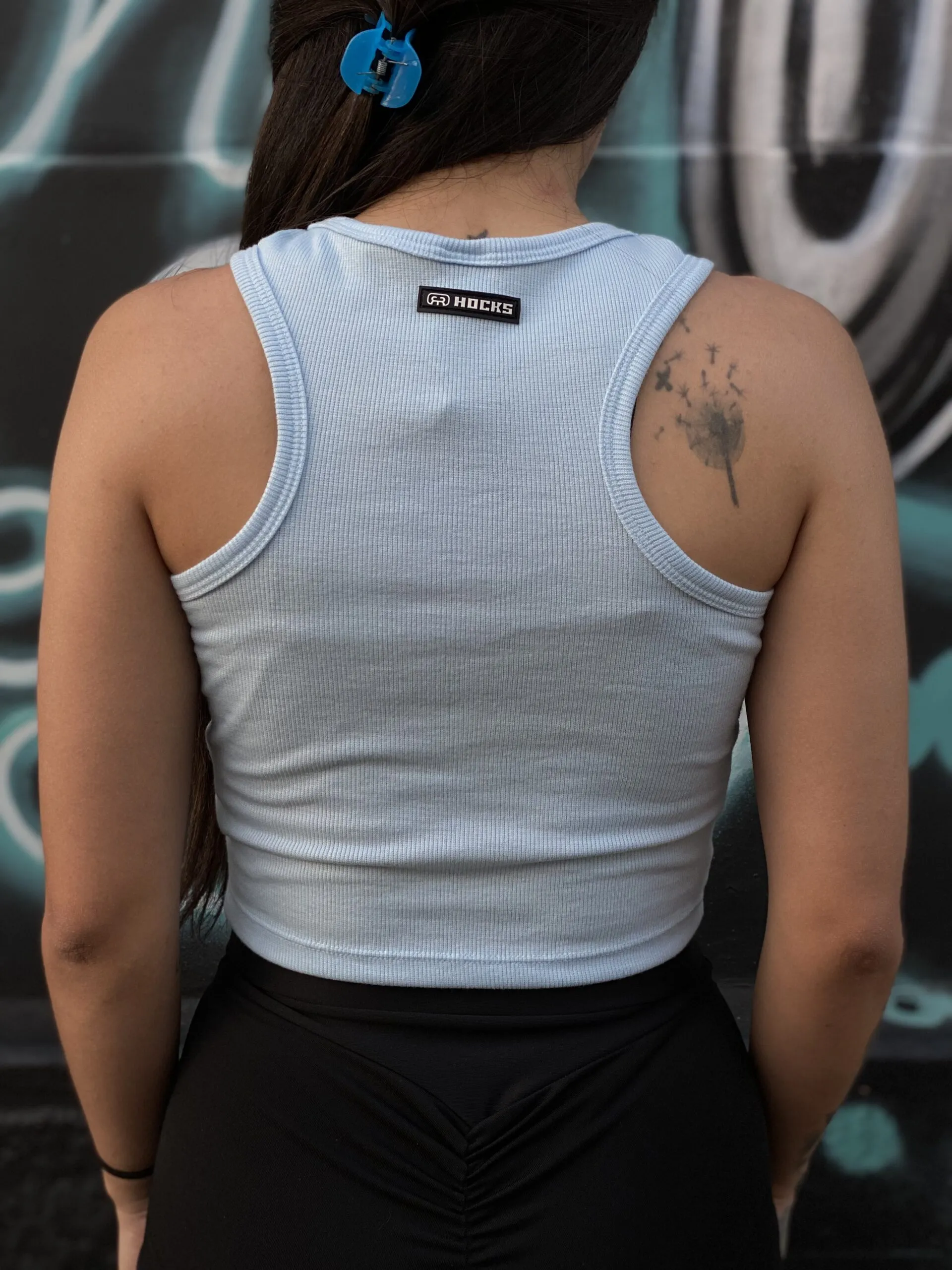 REGATA HOCKS MALHA FEMININA AZUL BEBE - Imagem 2