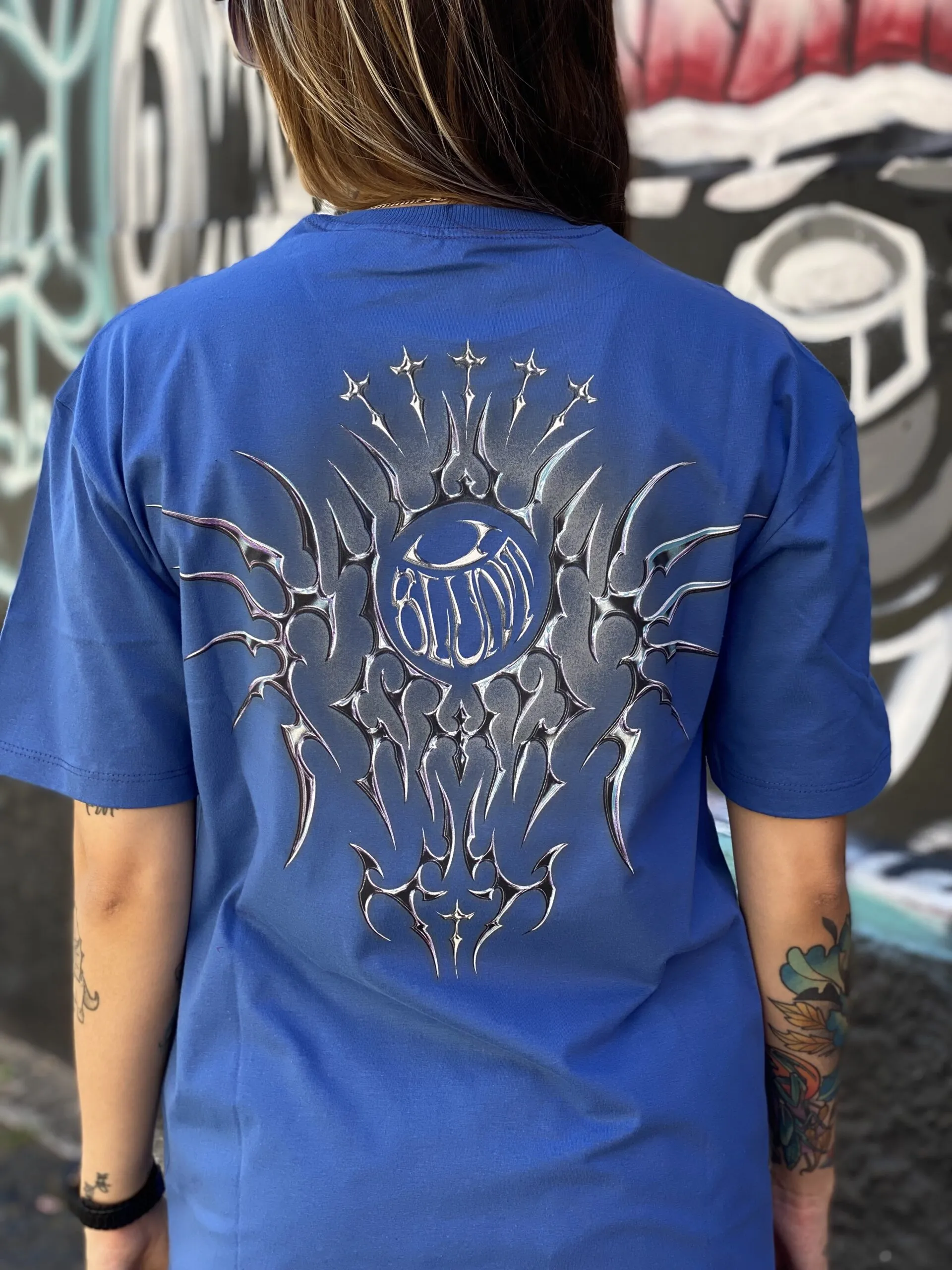 CAMISETA BLUNT CYBER TRIBAL ROYAL - Imagem 4