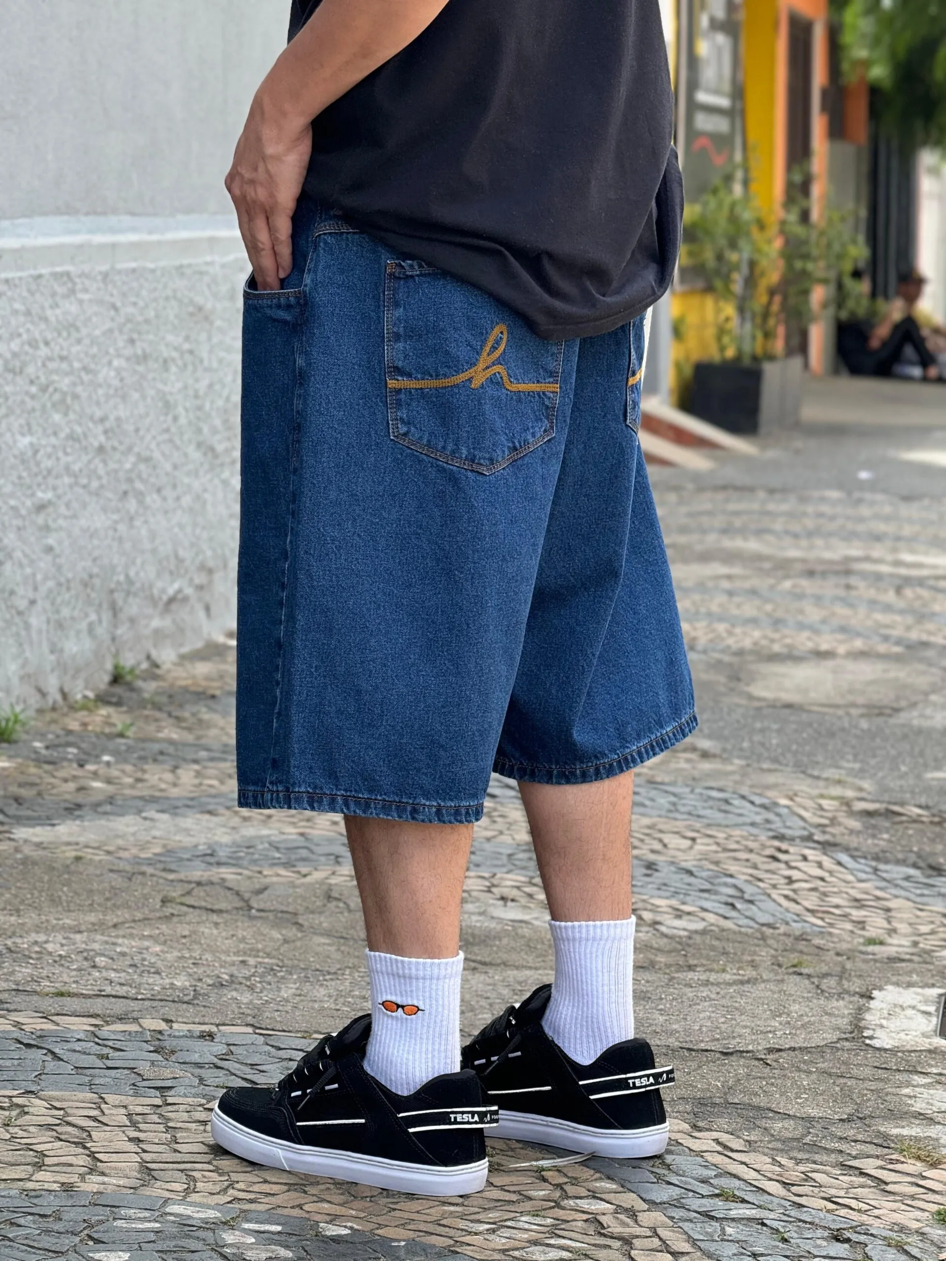 BERMUDA JEANS ESCURO BIG HOCKS - Imagem 4