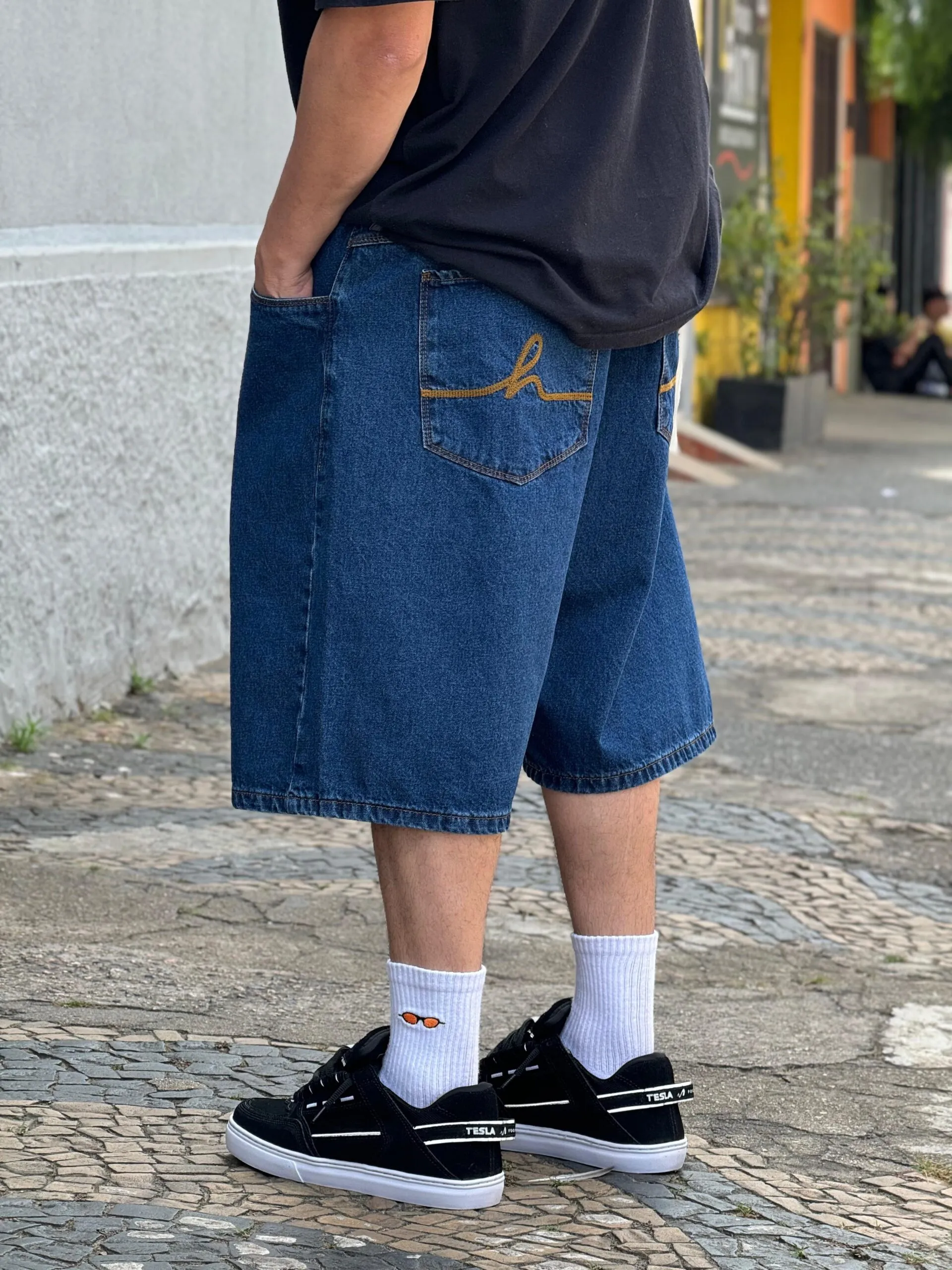 BERMUDA JEANS ESCURO BIG HOCKS - Imagem 2