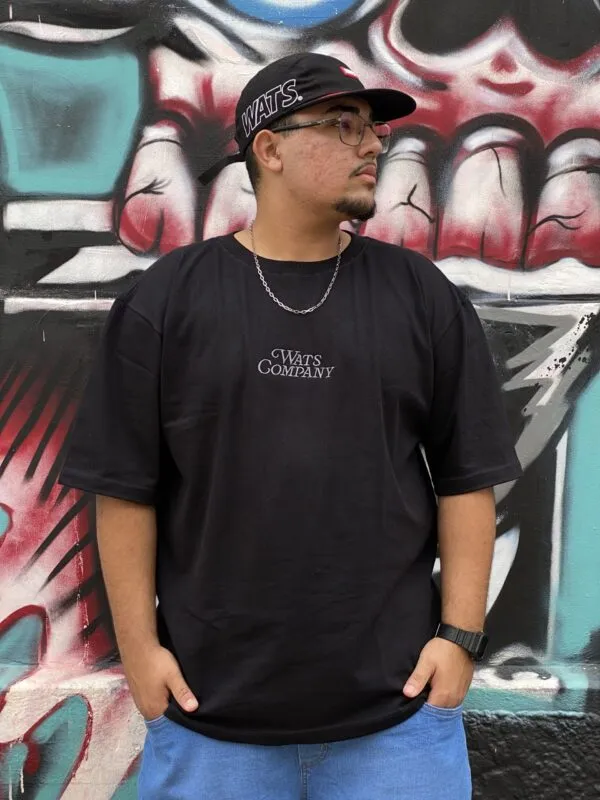 CAMISETA OVERSIZED WATS CLEAN PRETO