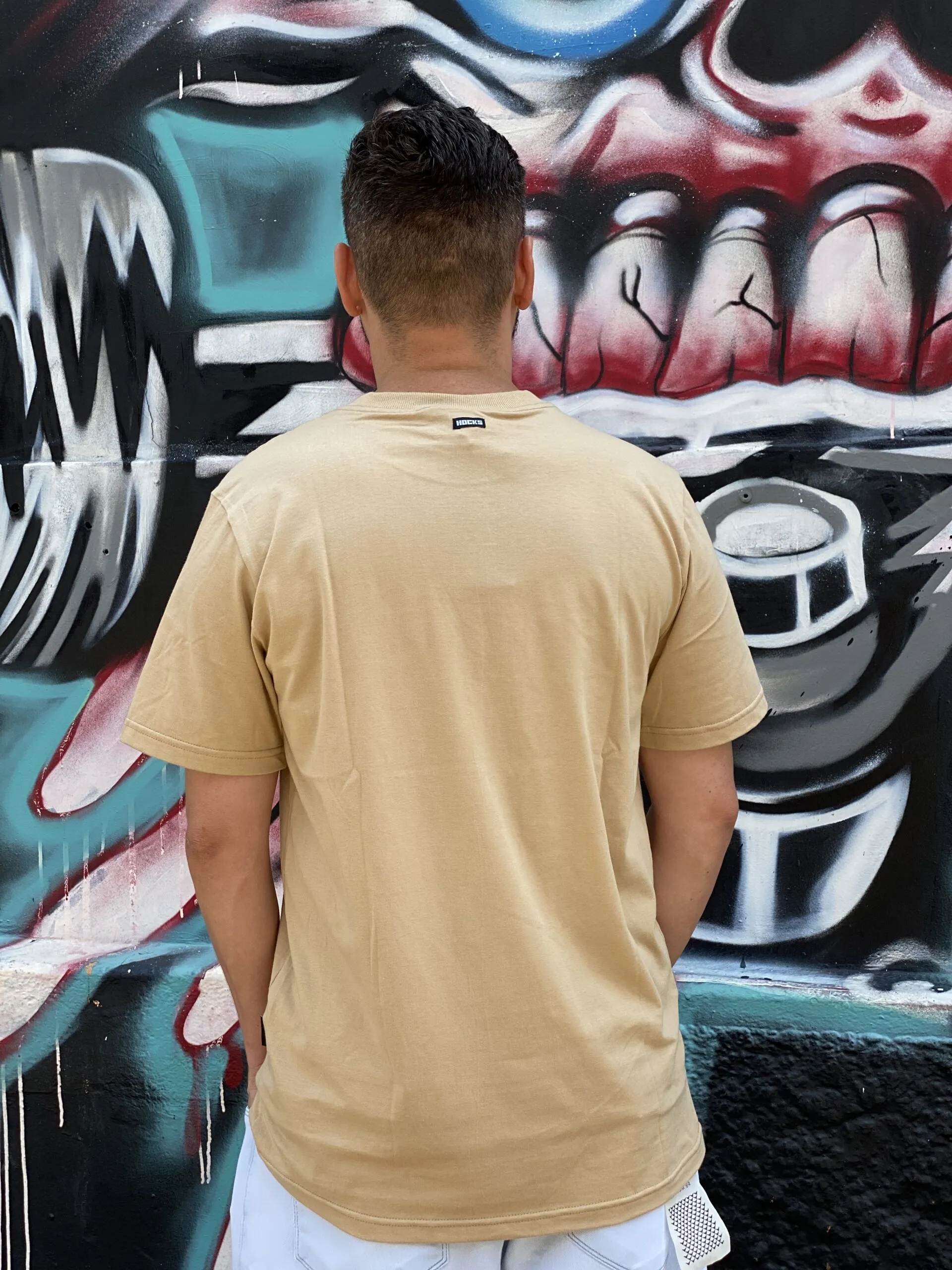 CAMISETA HOCKS MALHA BÁSICA BEGE - Imagem 3