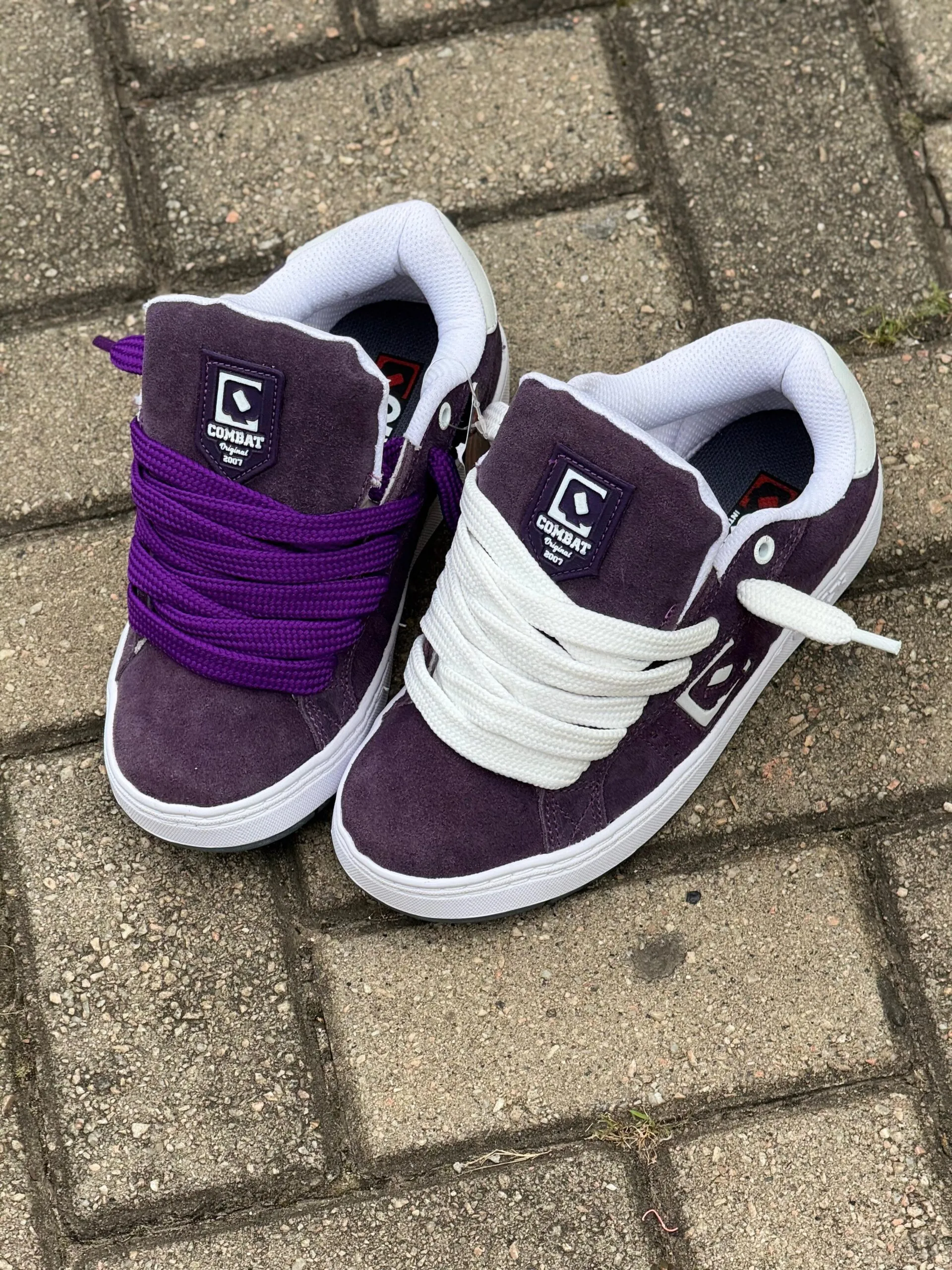 TÊNIS QIX COMBAT SUEDE ROXO BRANCO - Imagem 10