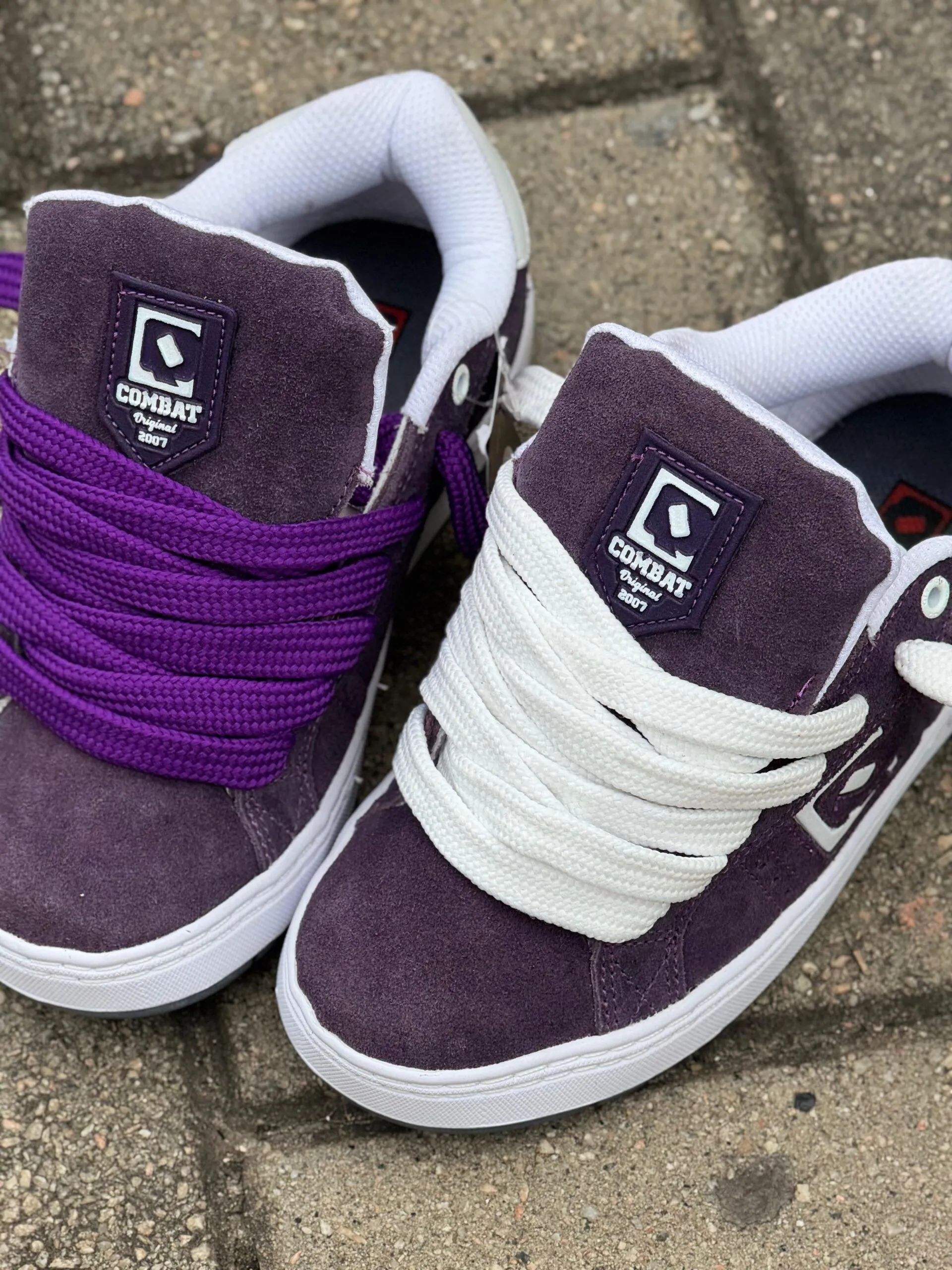 TÊNIS QIX COMBAT SUEDE ROXO BRANCO - Imagem 5