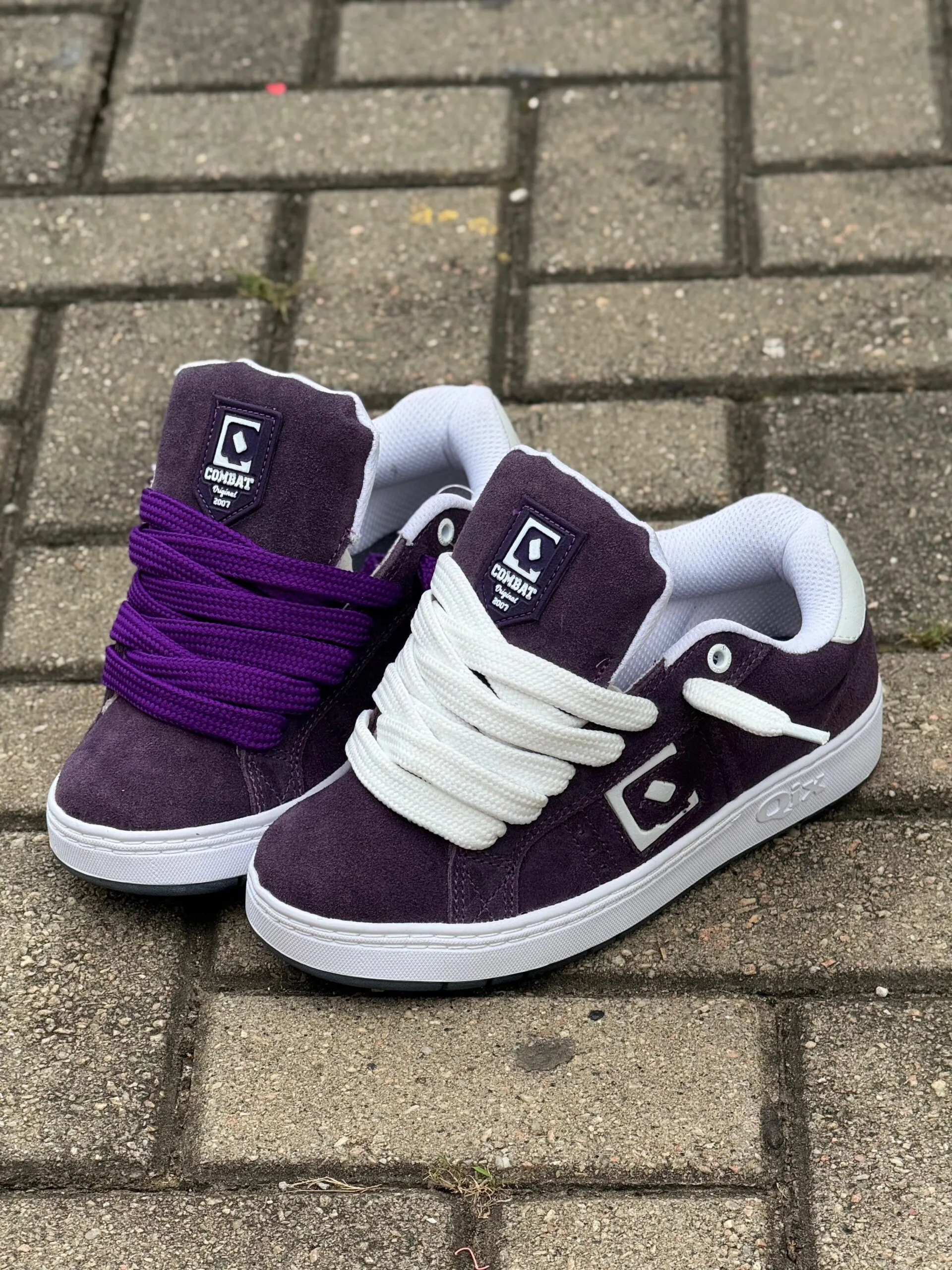 TÊNIS QIX COMBAT SUEDE ROXO BRANCO - Imagem 7