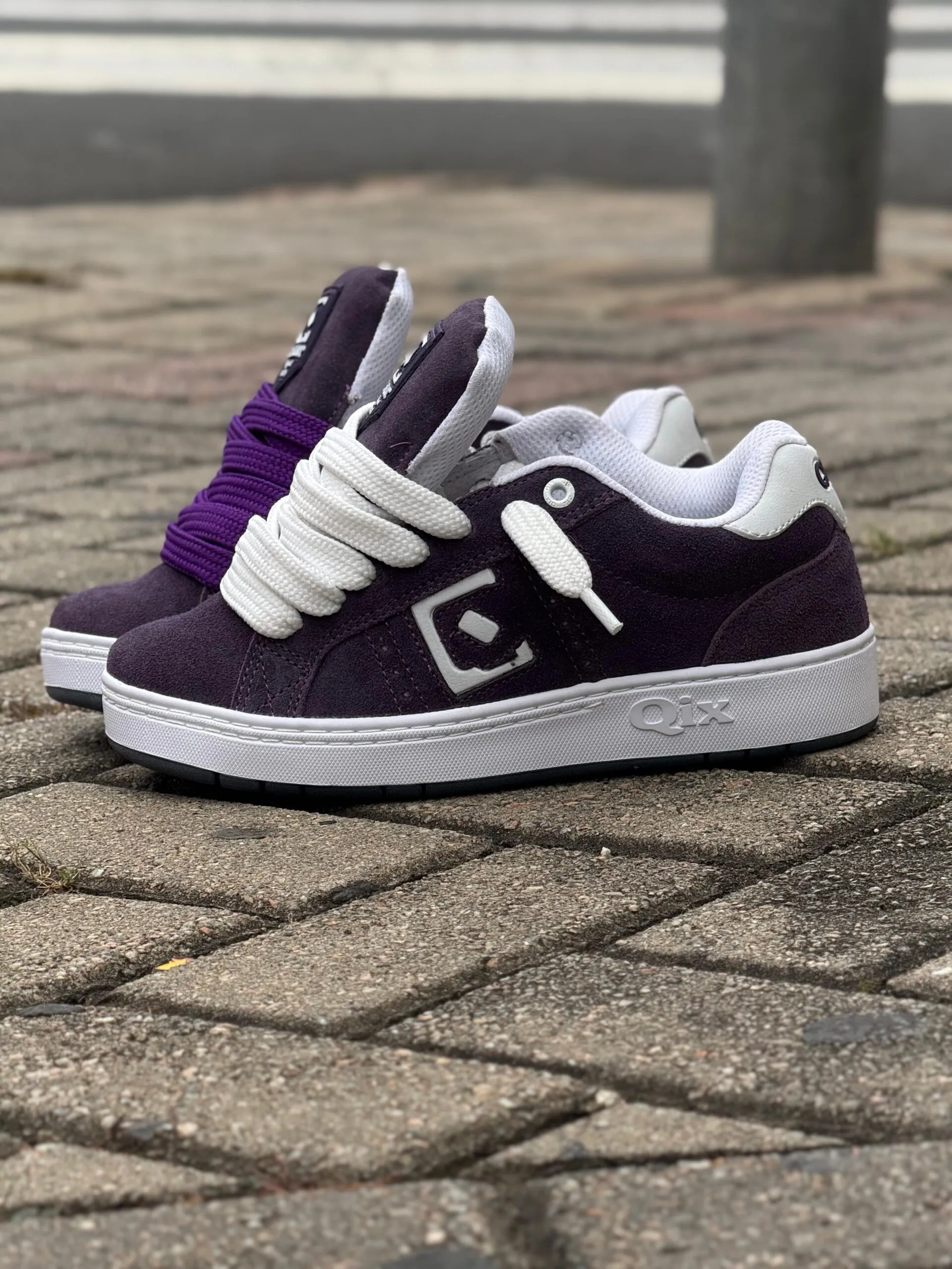 TÊNIS QIX COMBAT SUEDE ROXO BRANCO - Imagem 4