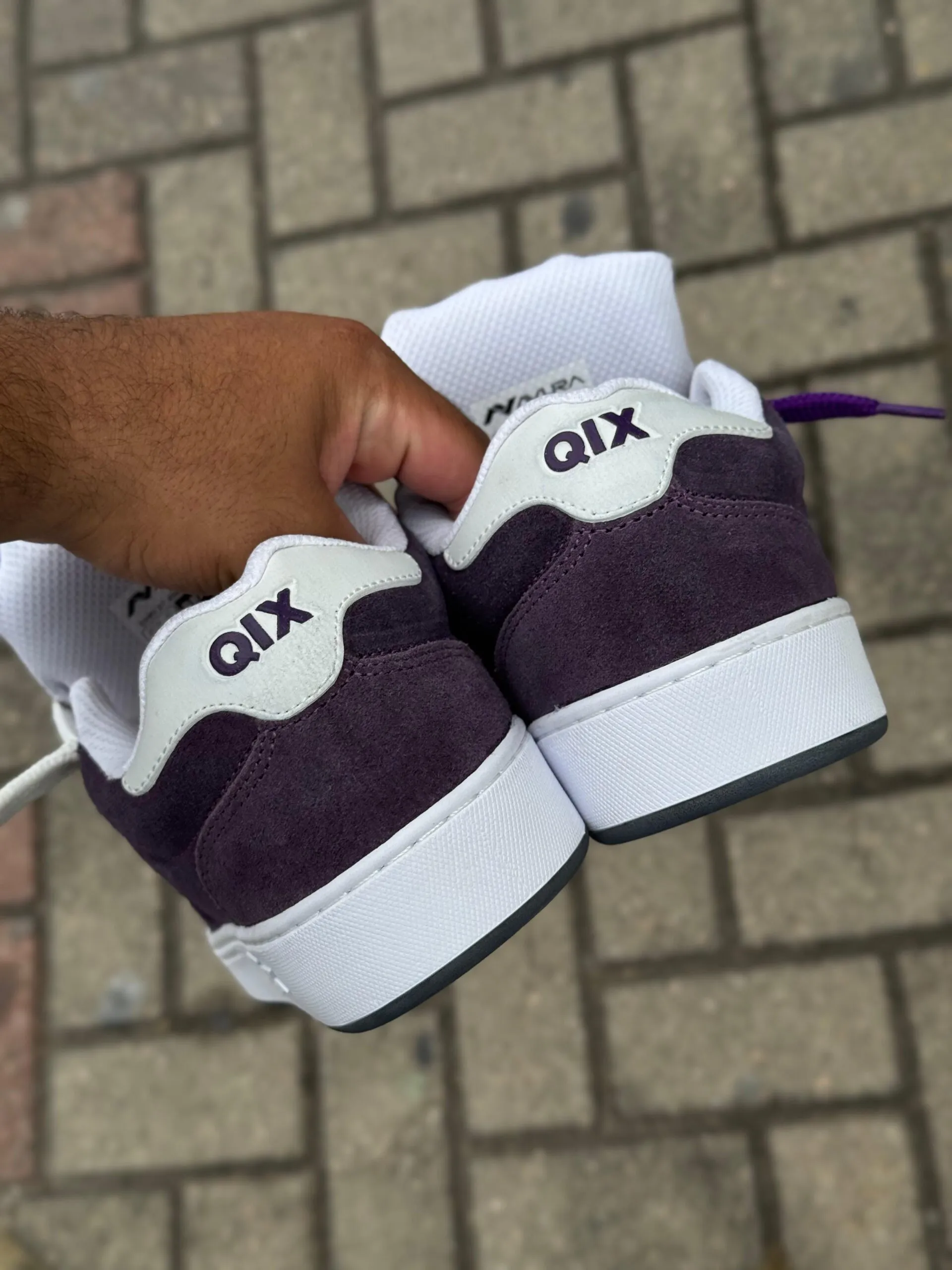 TÊNIS QIX COMBAT SUEDE ROXO BRANCO - Imagem 8