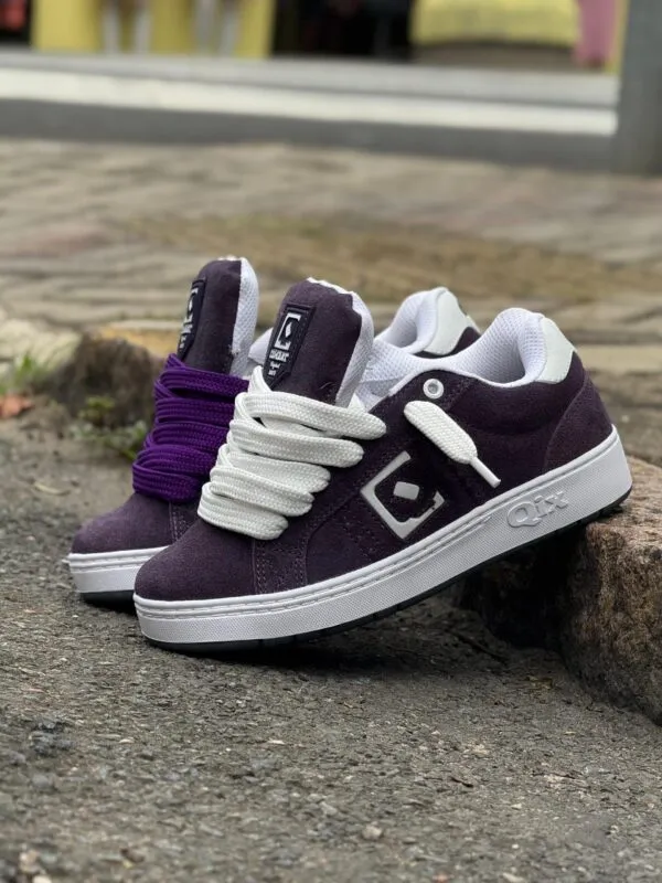 TÊNIS QIX COMBAT SUEDE ROXO BRANCO
