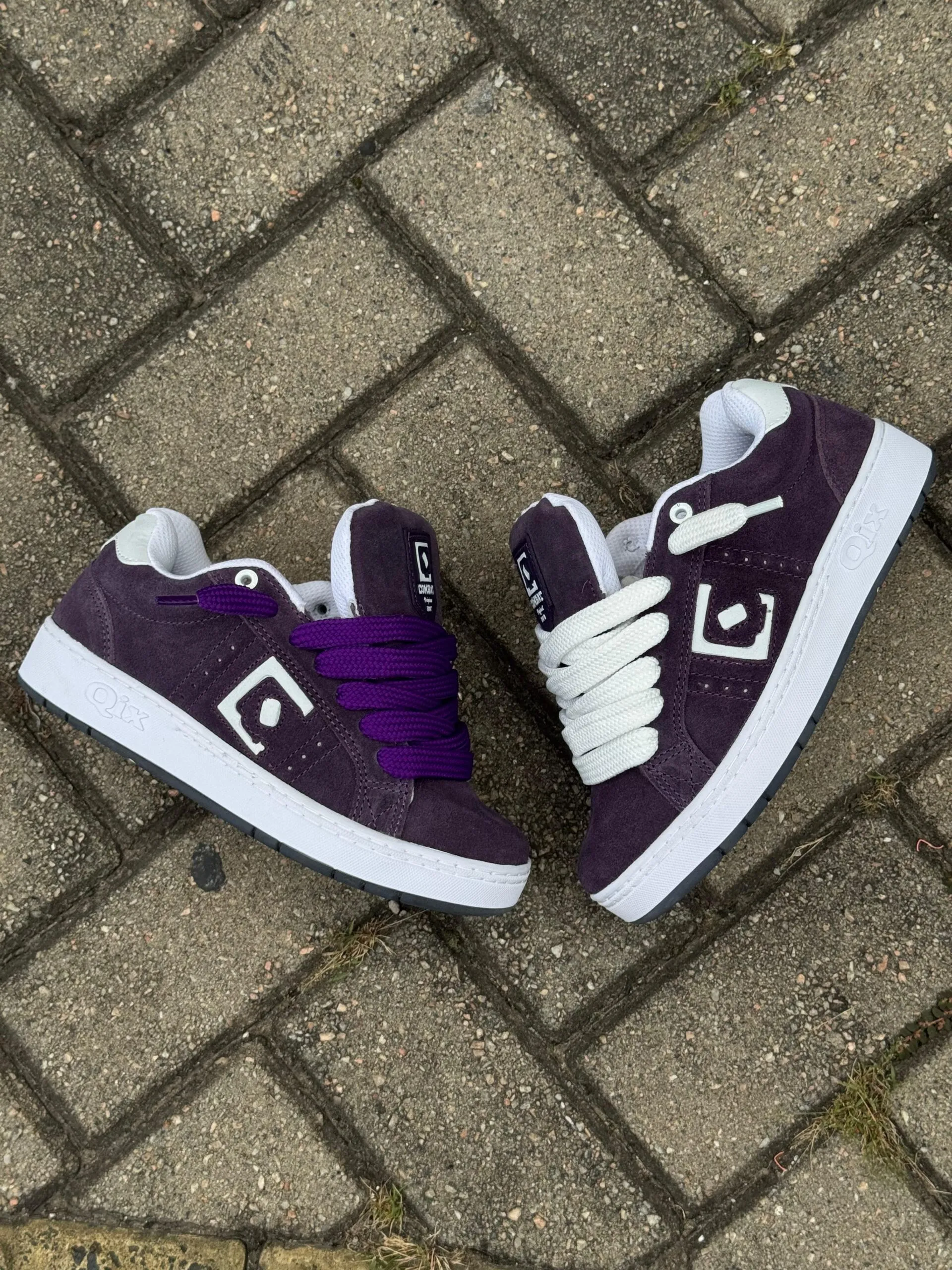 TÊNIS QIX COMBAT SUEDE ROXO BRANCO - Imagem 6