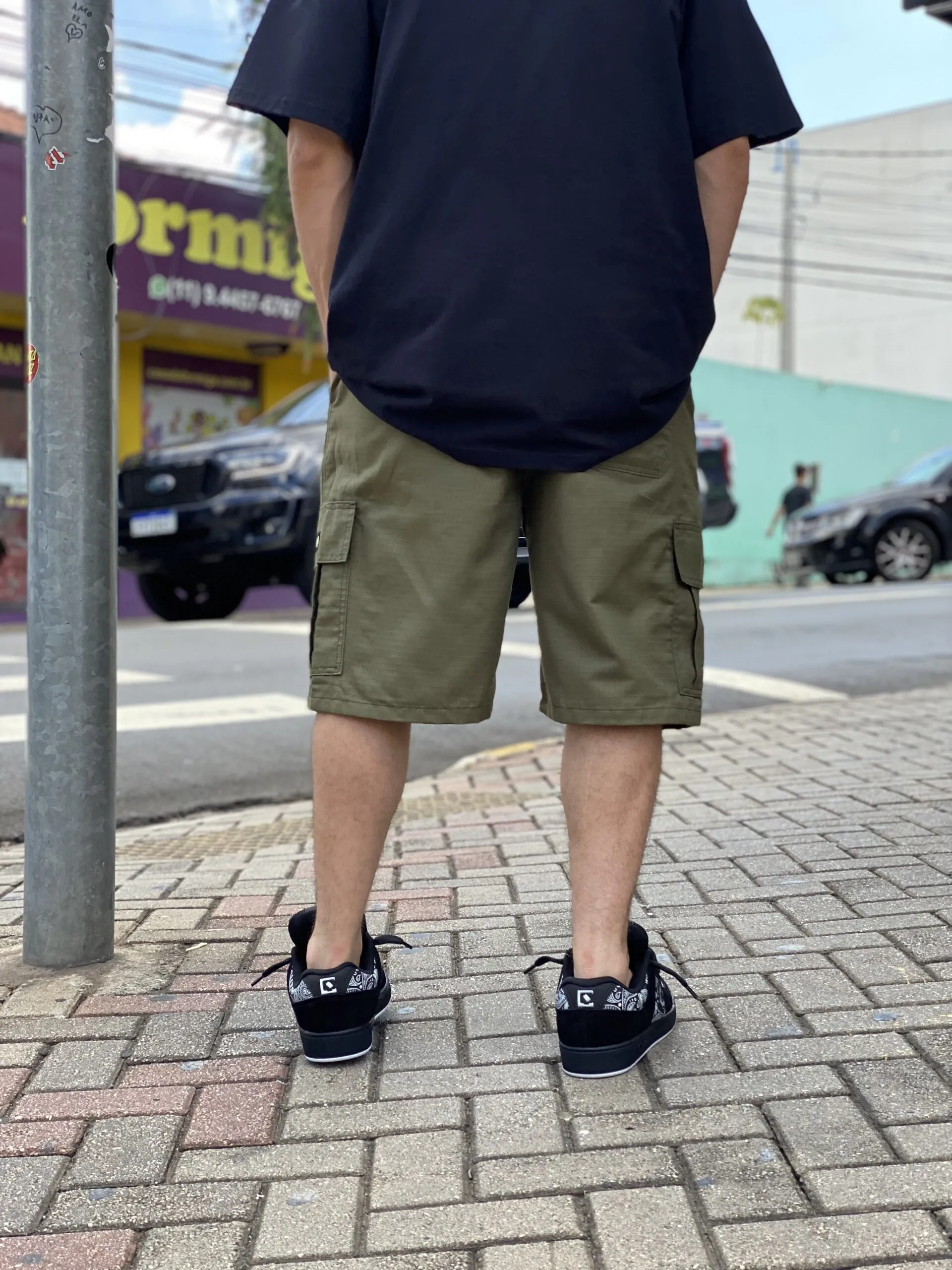 BERMUDA CARGO LOKO RIPSTOP VERDE MILITAR - Imagem 4