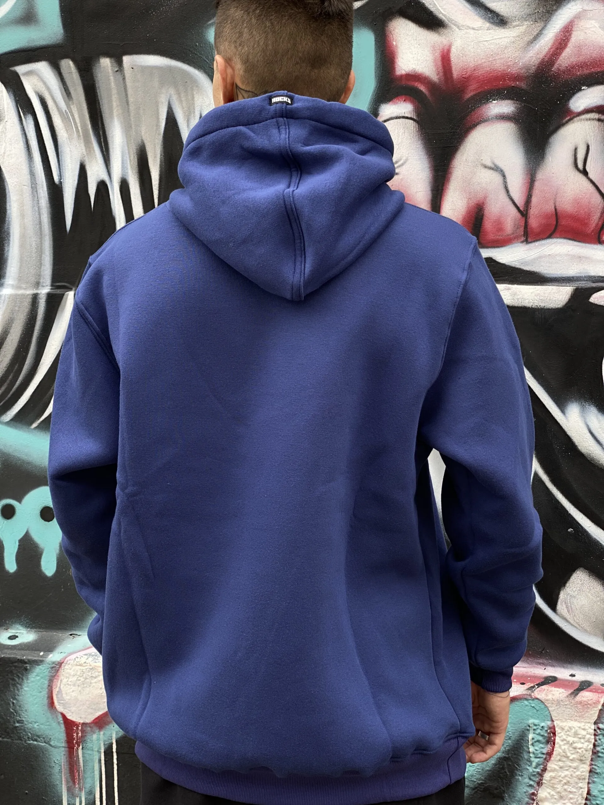 MOLETOM CANGURU HOCKS LOGO LETTER MARINHO - Imagem 3