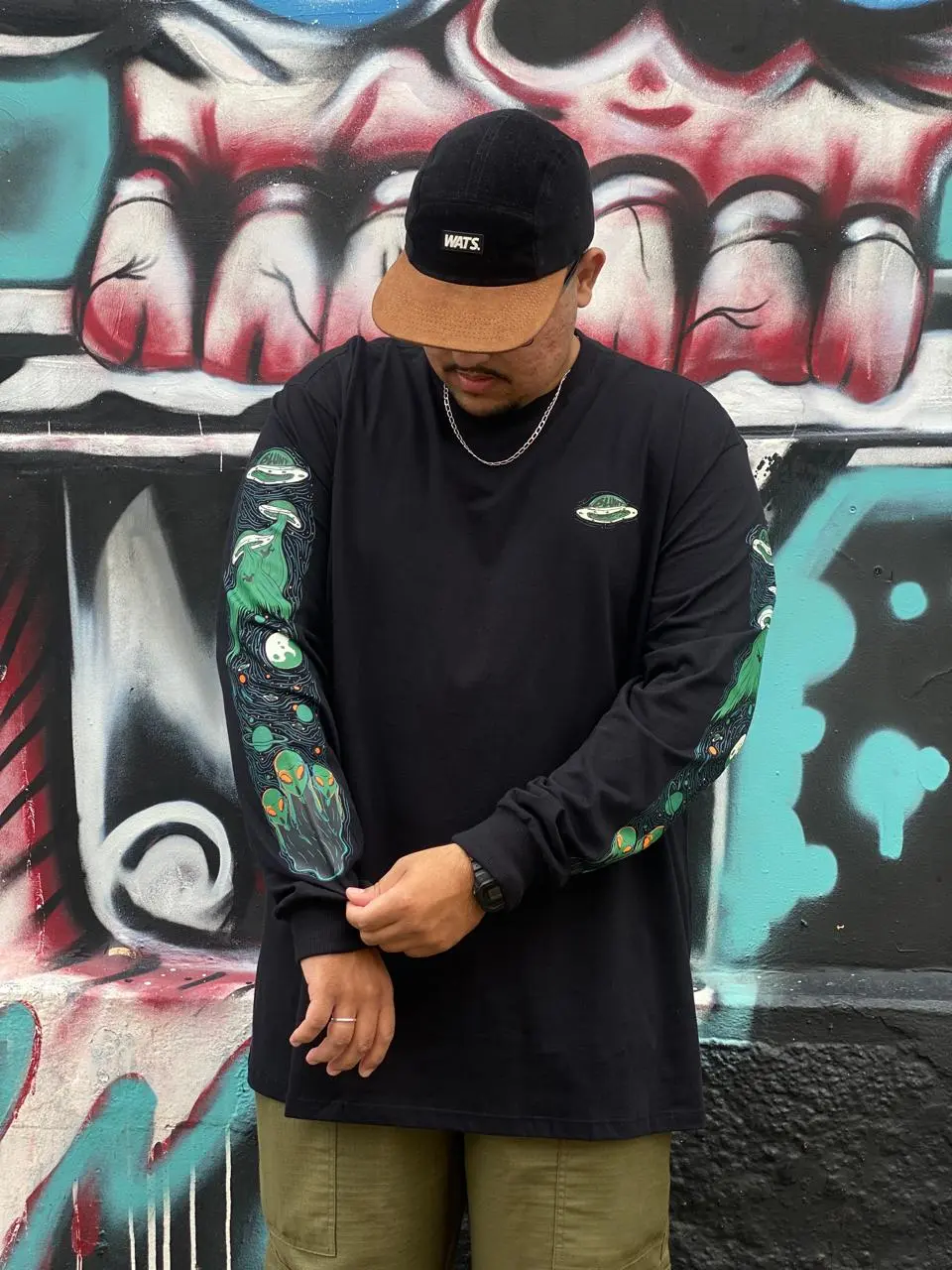 CAMISETA ML PLUS SIZE BLUNT MARTIAN PRETO - Imagem 3