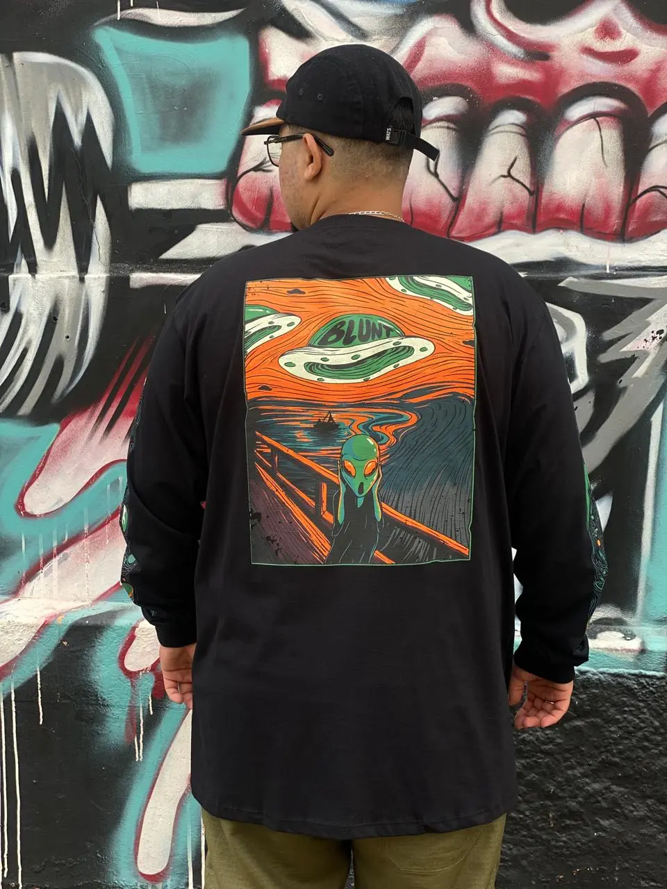 CAMISETA ML PLUS SIZE BLUNT MARTIAN PRETO - Imagem 2