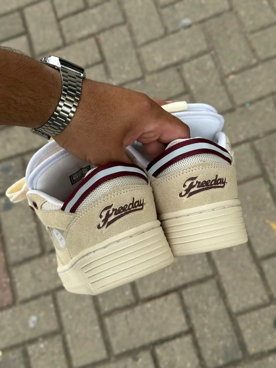 Tênis Freeday Switch  Creme Bordô - Imagem 7