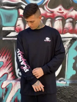 CAMISETA ML PLANO C. LITTLE ANGELS PRETO