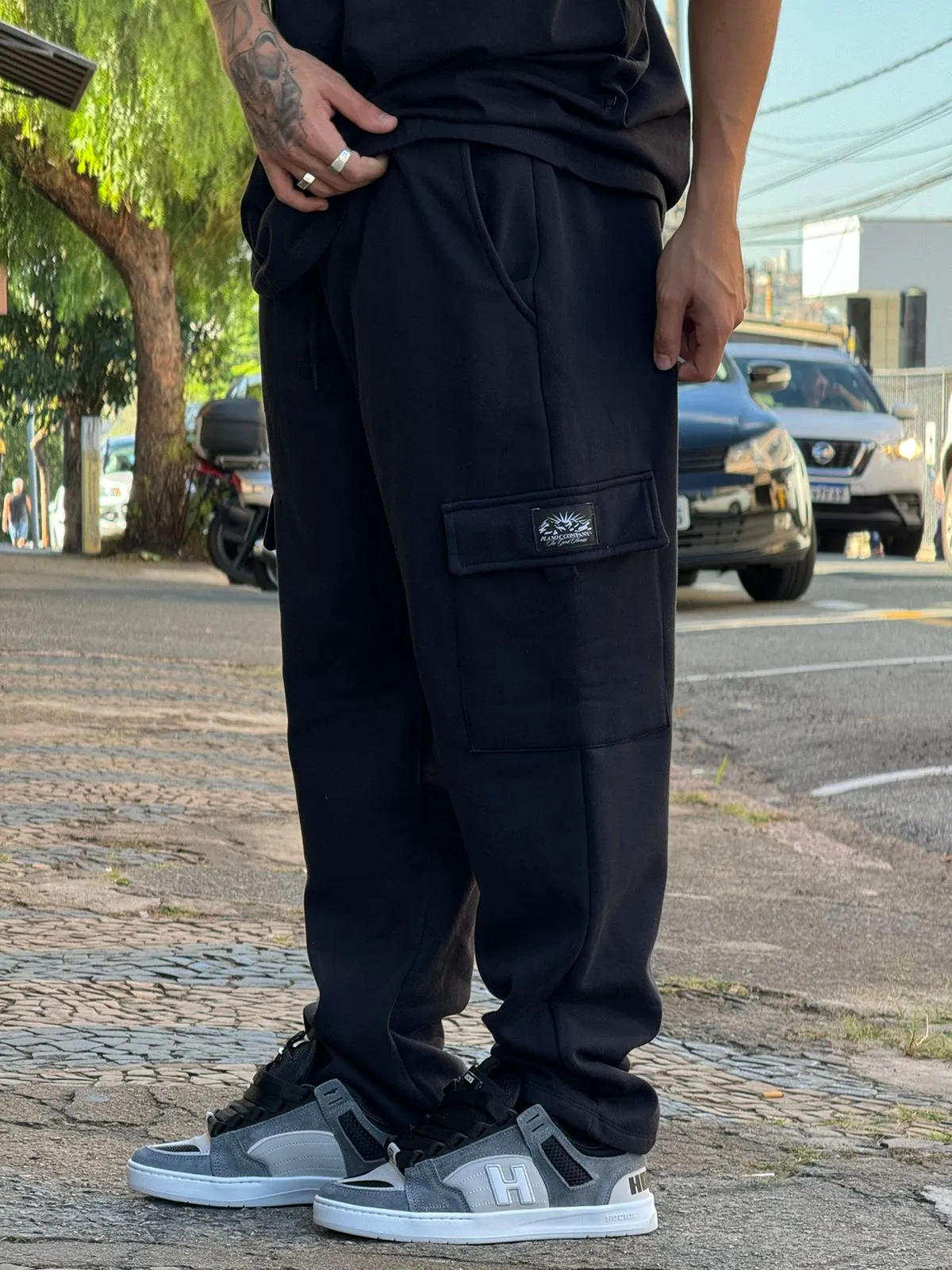 CALÇA CARGO MOLETOM PLANO C. ETIQUETA