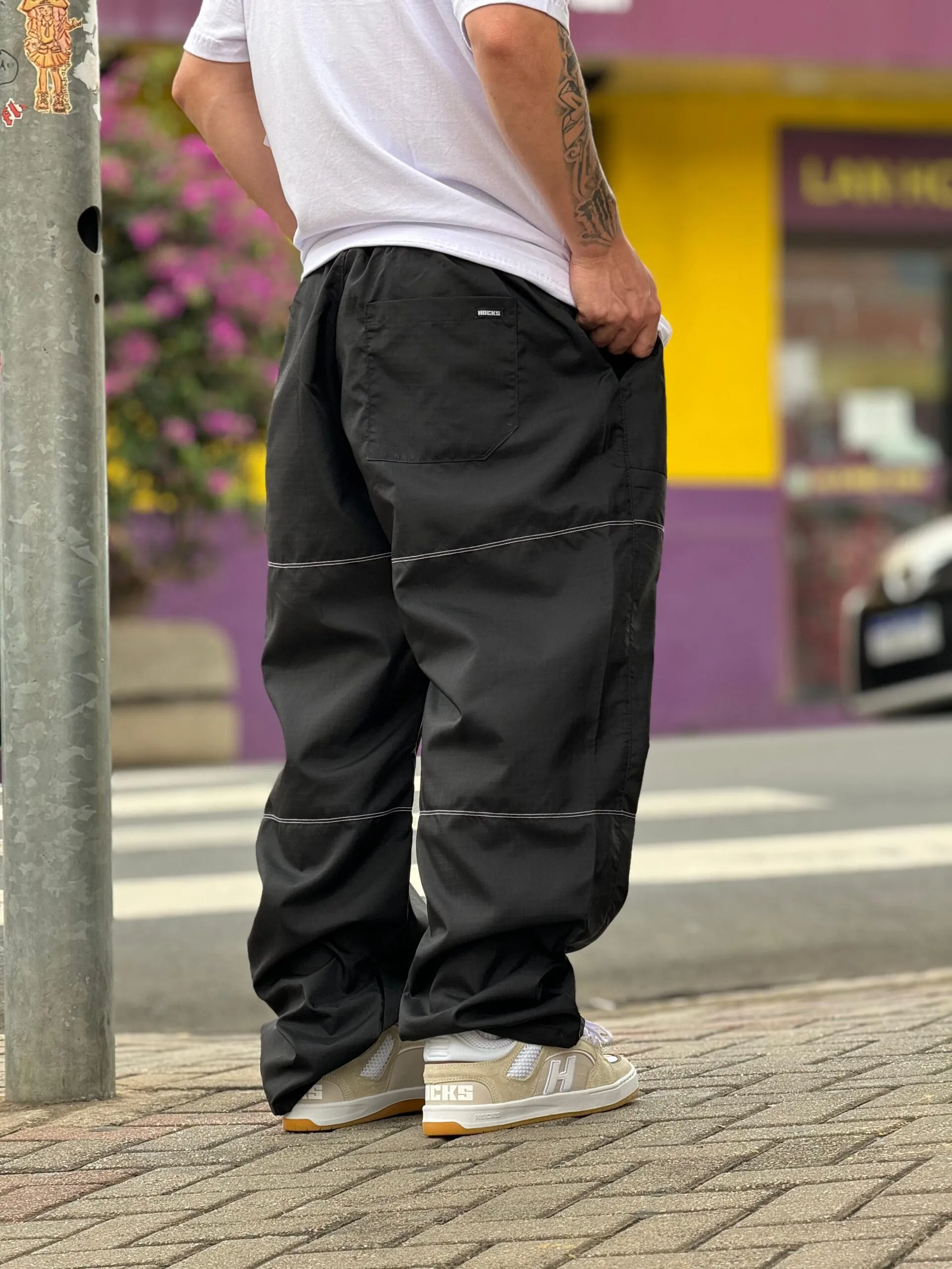 CALÇA SARJA JOGGER HOCKS PRETO - Imagem 5