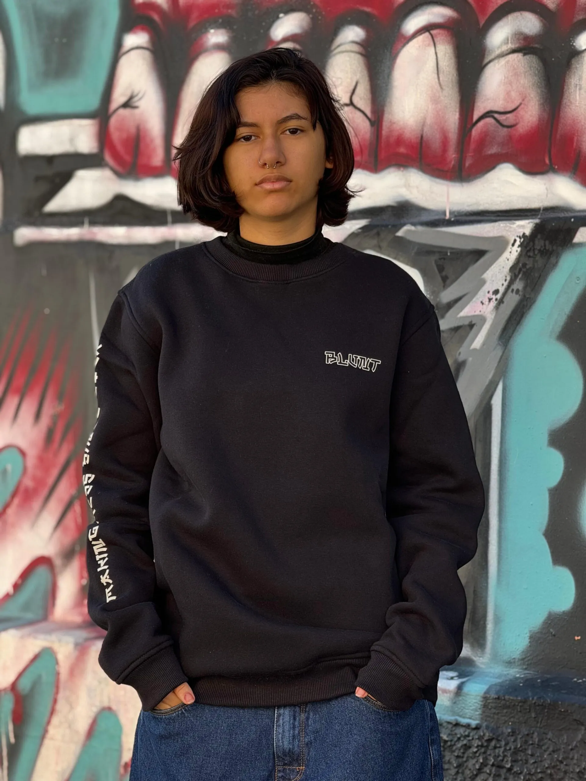 MOLETOM CARECA BLUNT ANIMETHUNDER PRETO - Imagem 7