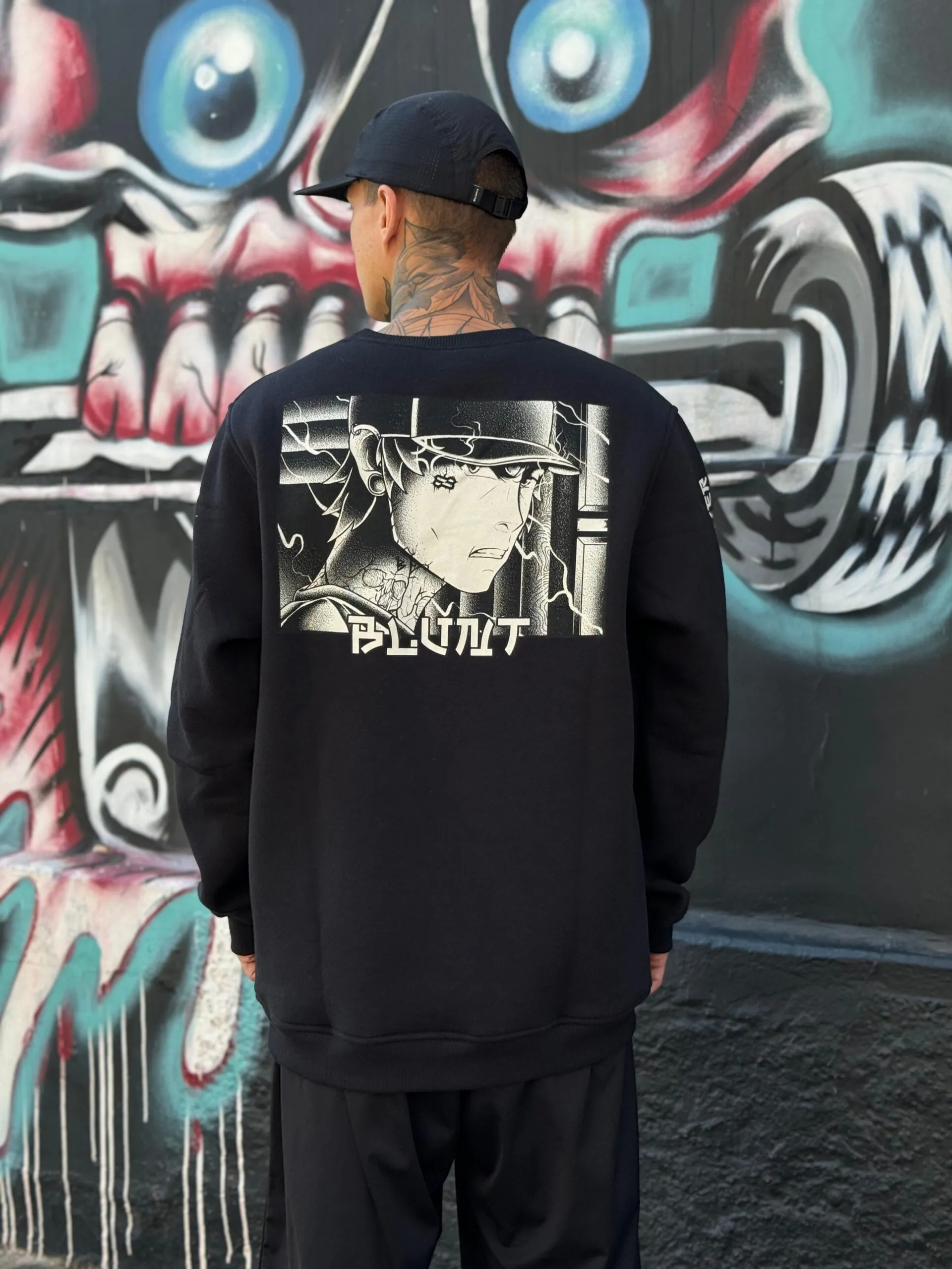 MOLETOM CARECA BLUNT ANIMETHUNDER PRETO