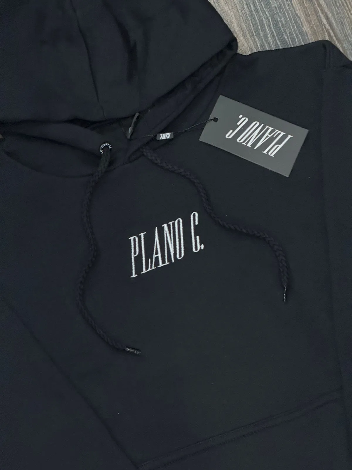 MOLETOM CANGURU PLANO C. LOGO BORDADO PRETO - Imagem 3