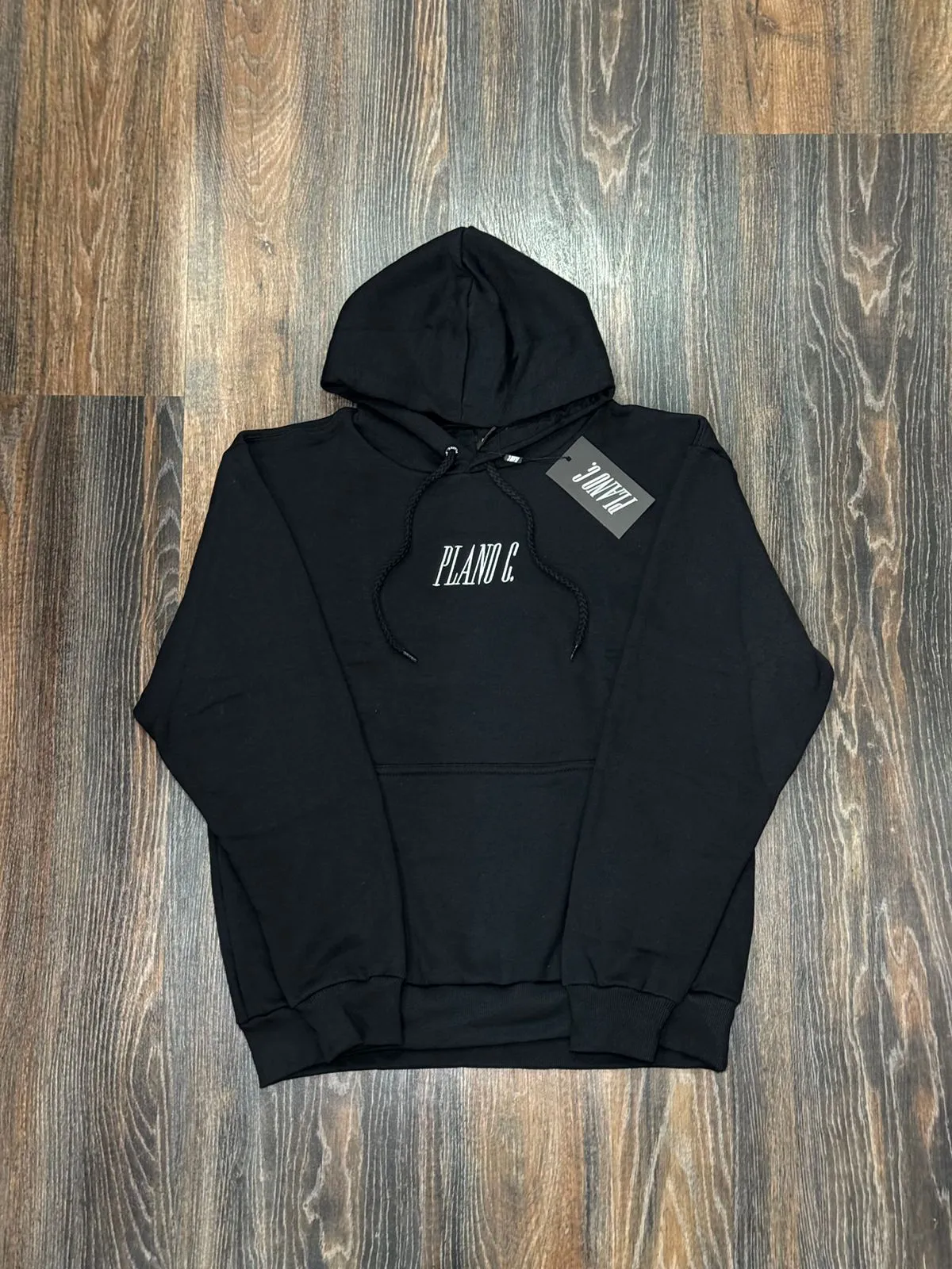 MOLETOM CANGURU PLANO C. LOGO BORDADO PRETO - Imagem 2