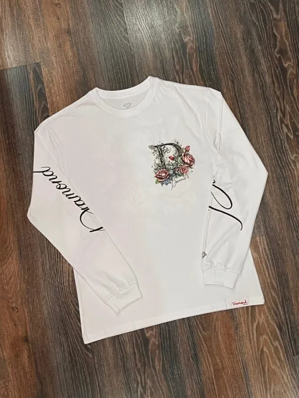 CAMISETA MANGA LONGA DIAMOND ROSES WHITE - Imagem 2