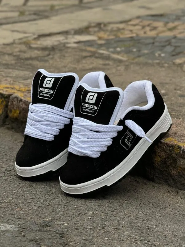 TÊNIS FREEDAY JAB PRETO BRANCO - Imagem 4