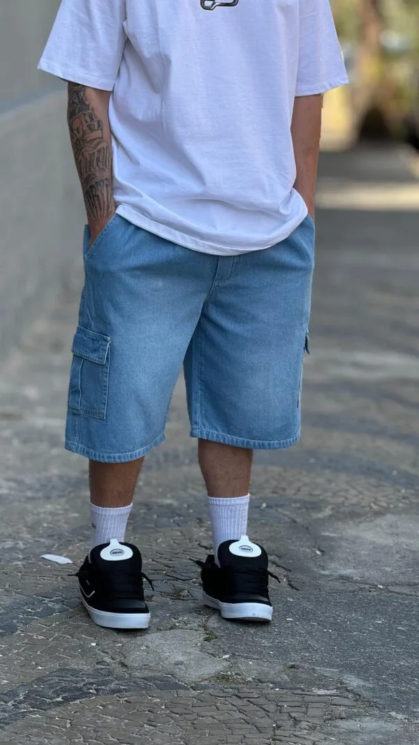 Bermuda Cargo Loko Jeans Claro - Image 4