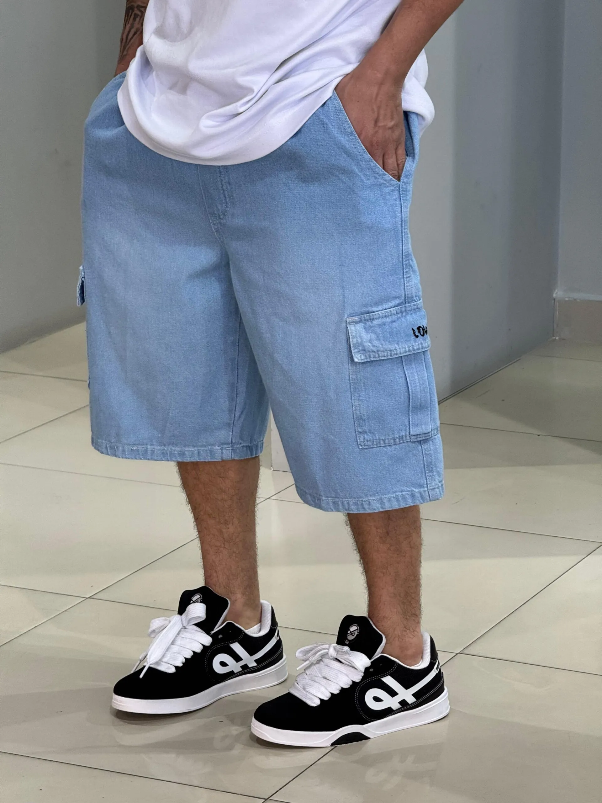 Bermuda Cargo Loko Jeans Claro