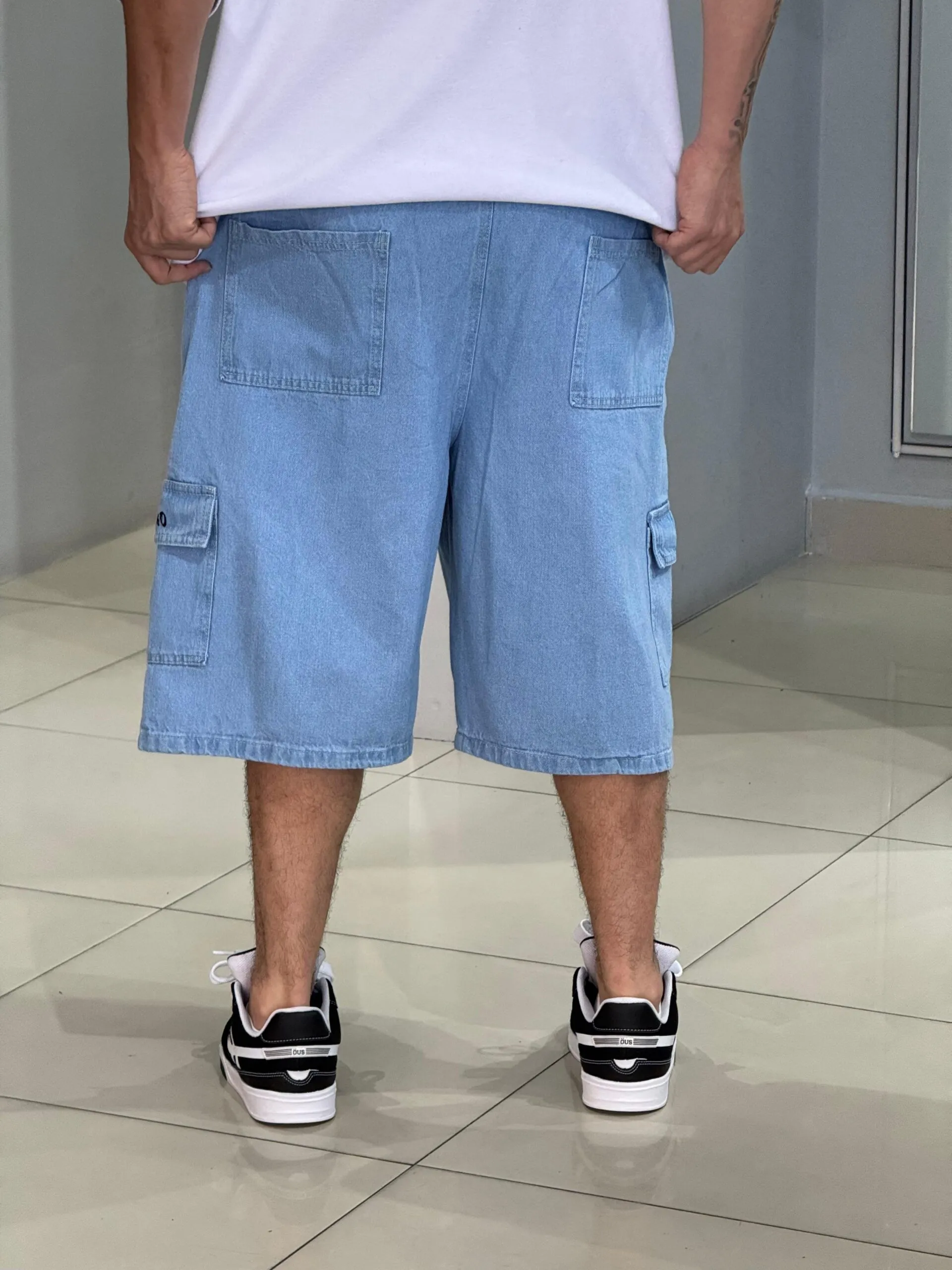 Bermuda Cargo Loko Jeans Claro - Imagem 2
