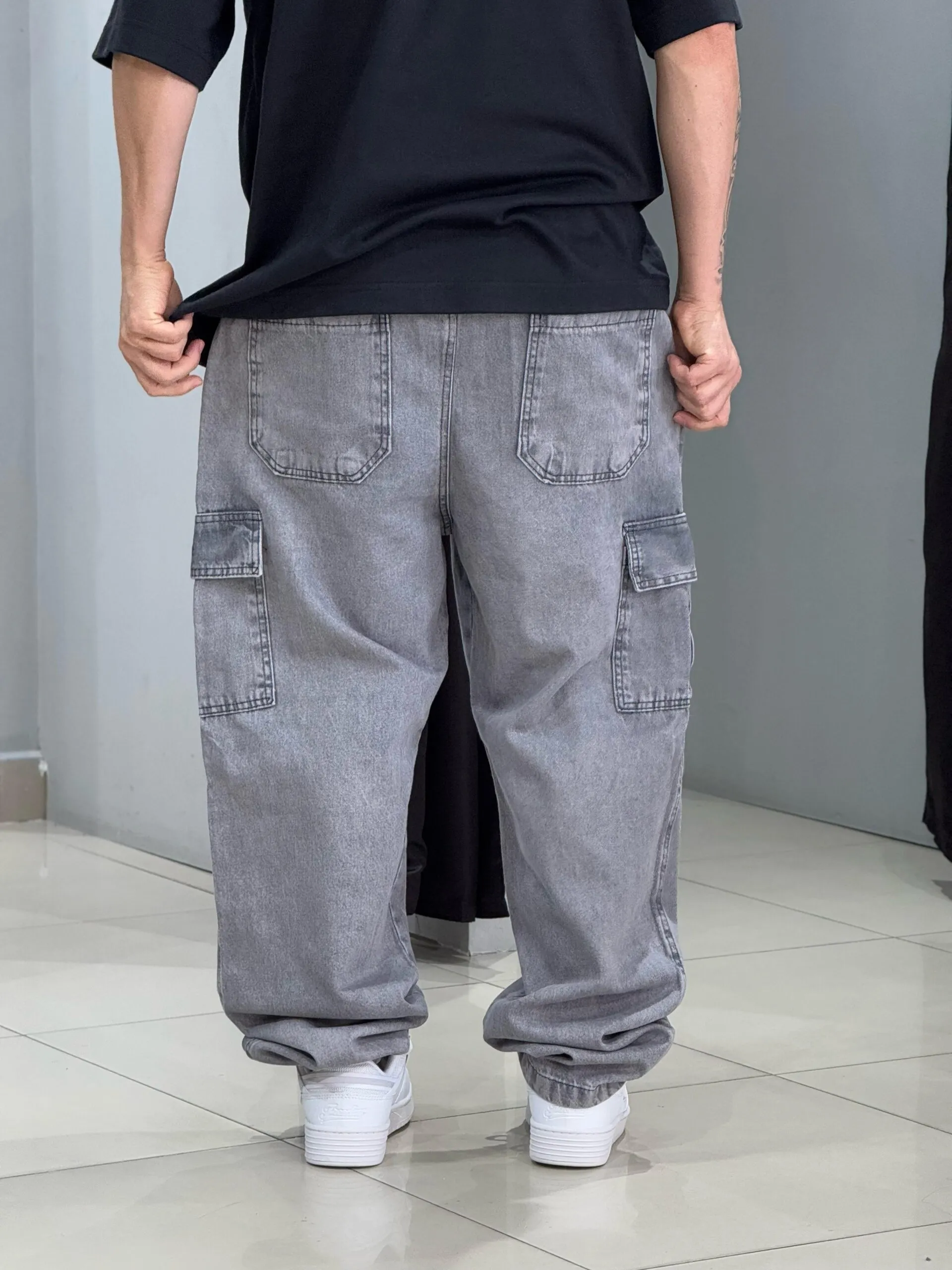 Calça Cargo Loko Jeans Estonado - Imagem 3