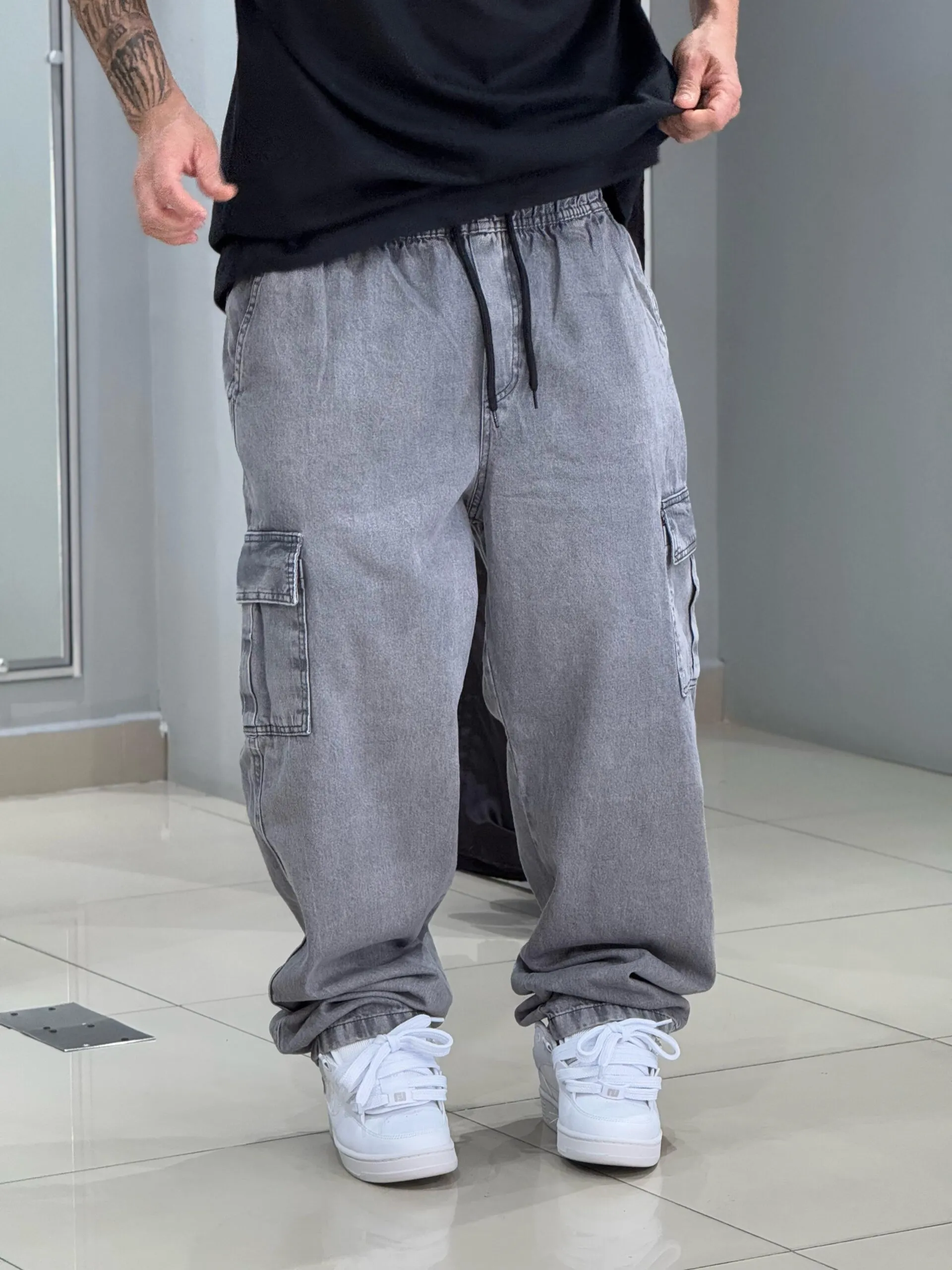 Calça Cargo Loko Jeans Estonado - Imagem 5