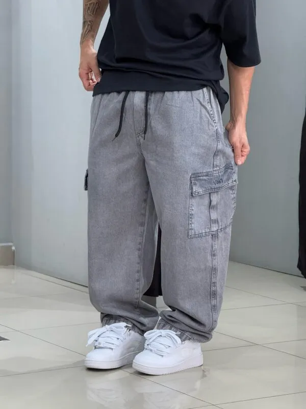 Calça Cargo Loko Jeans Estonado