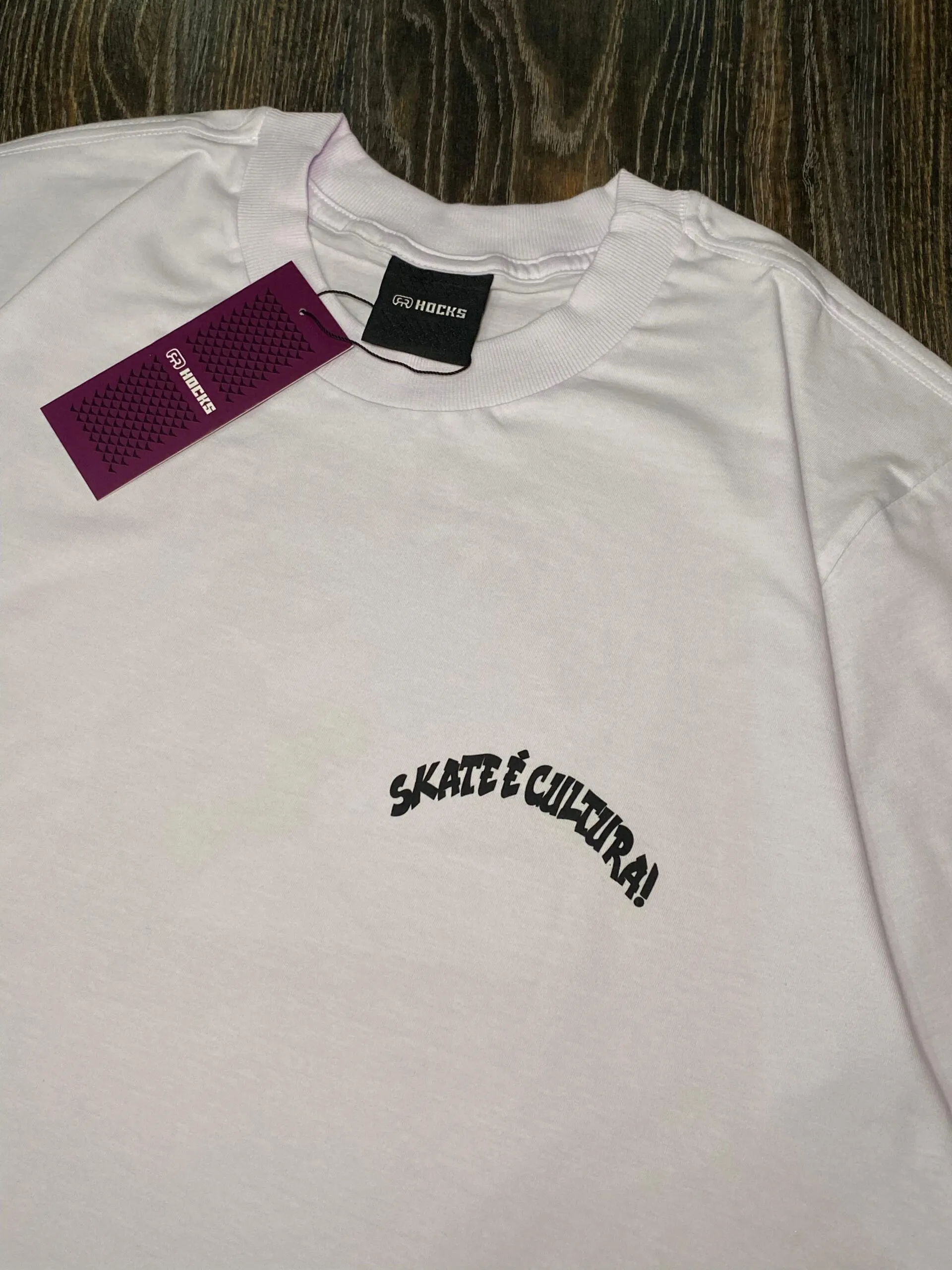 Camiseta Hocks Skate É Cultura Branca - Imagem 4