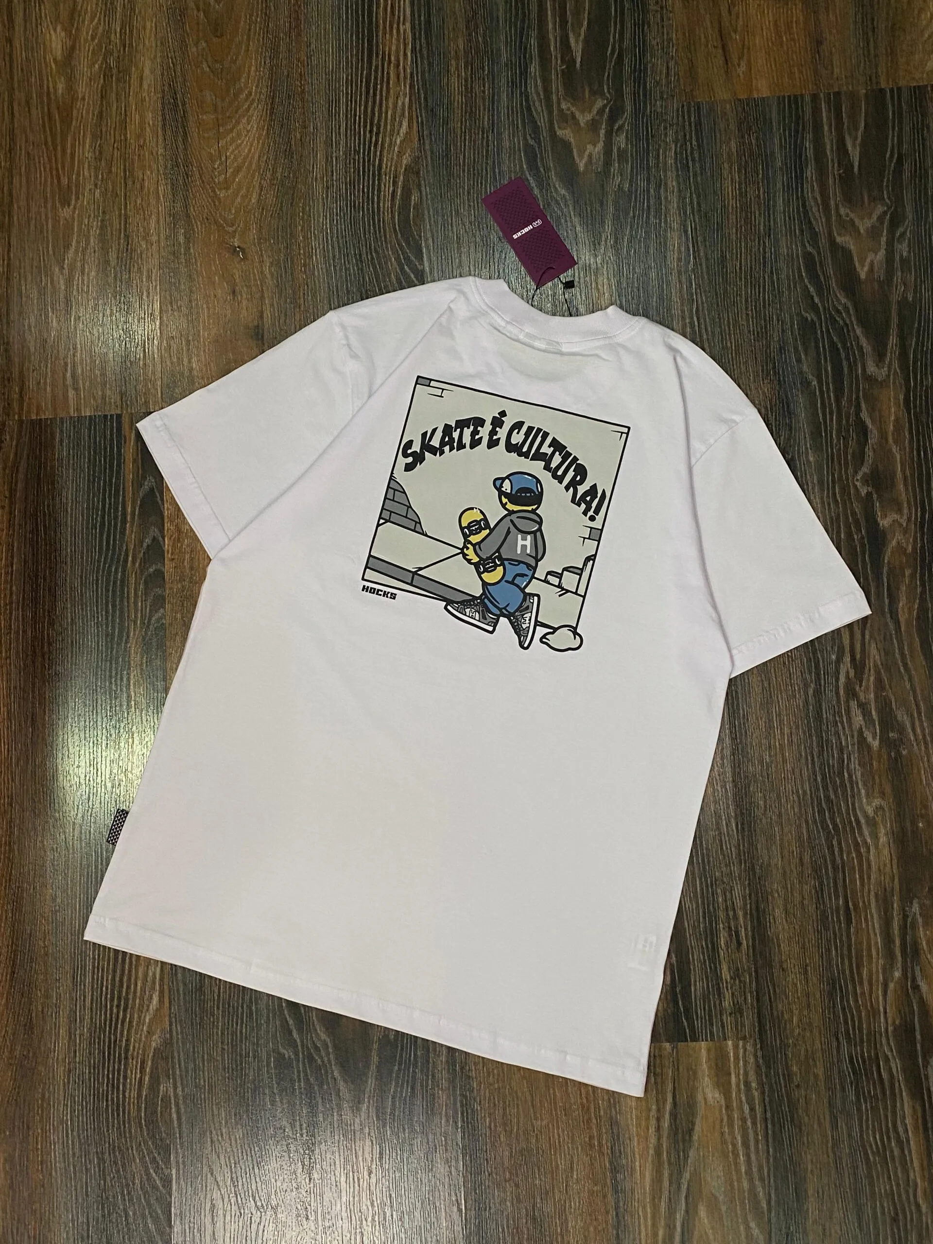 Camiseta Hocks Skate É Cultura Branca