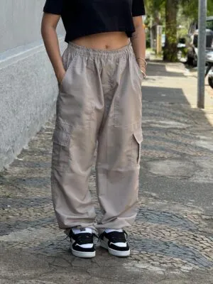 Calça Cargo Loko Tactel Areia